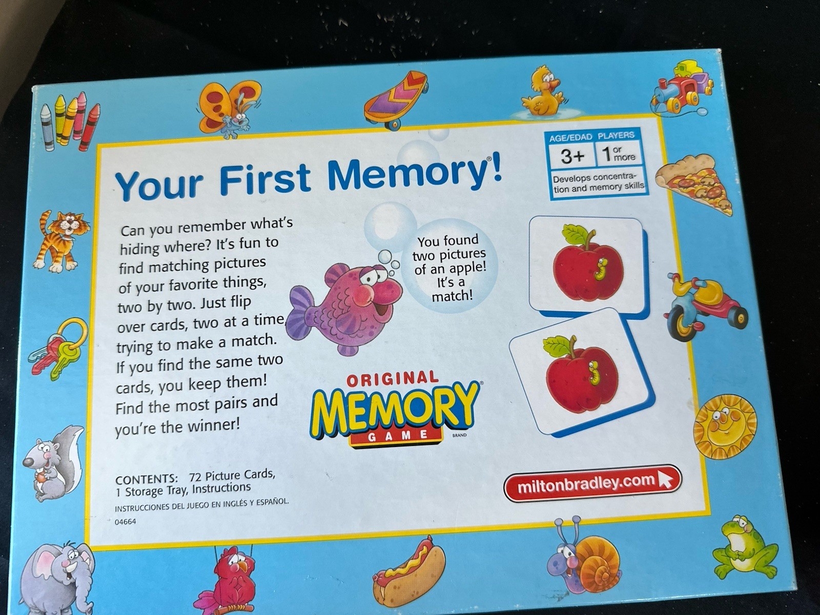 Original Memory Game Milton Bradley 2005 Complete Nostalgia Preschool 3+ Vintage