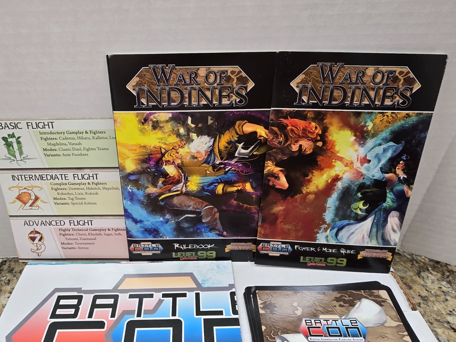 BATTLE CON War of Indines & Fate of the Indines Board Card Game w/ Poster