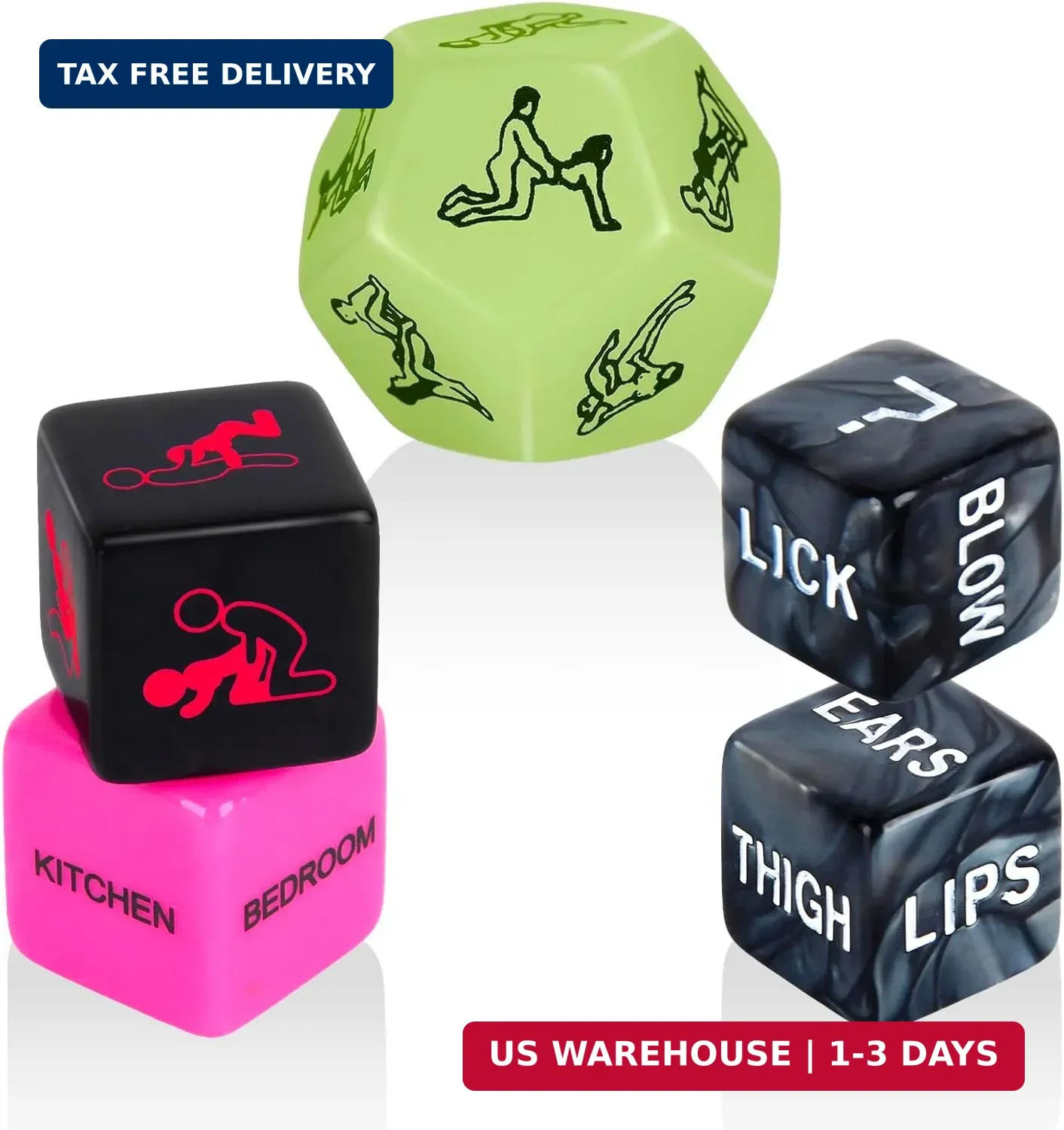 Share Sex Dice Set, Sex Game Positon Dice Adult Dice Game for Date Night Positio