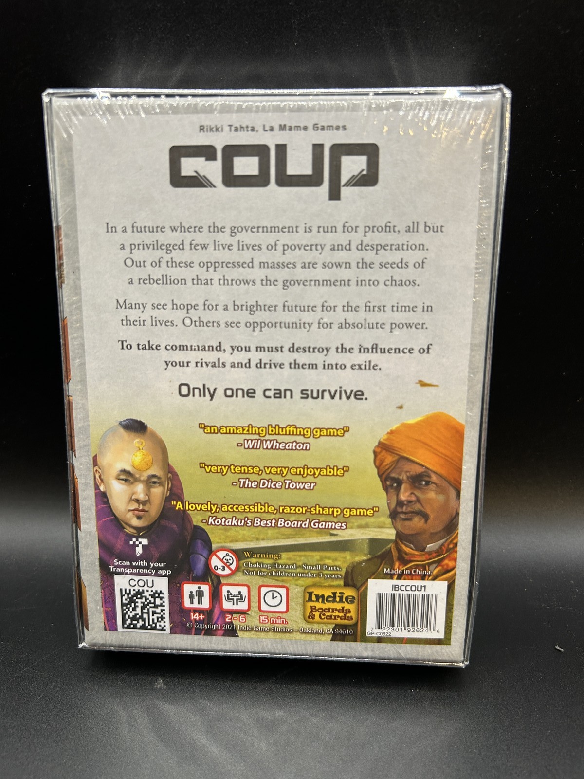 Coup The Dystopian Universe Card Game Indie Boards & Cards NEW SEALED 14+ 2-6