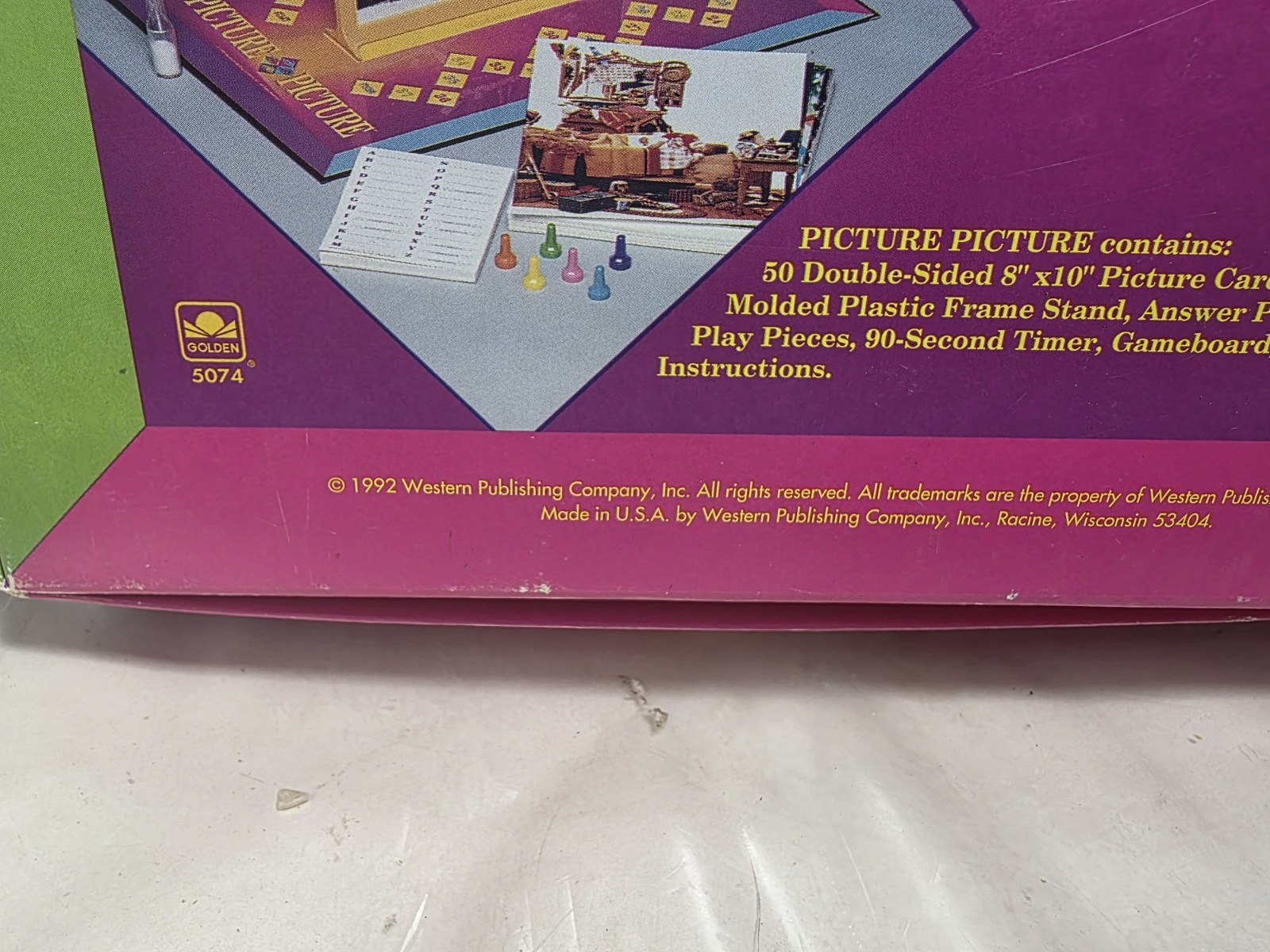 1992 Western Publishing/Golden”Picture Picture” Multi Player Board Game/Complete