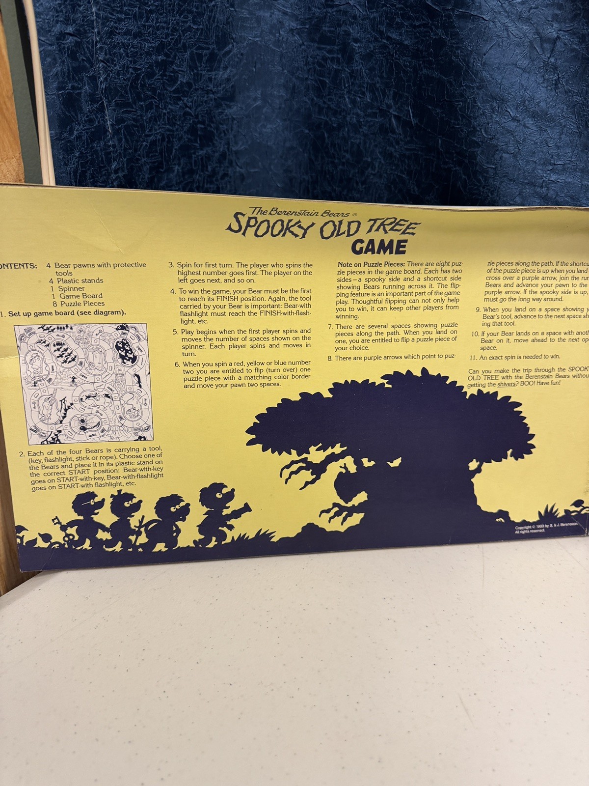 The Berenstain Bears SPOOKY OLD TREE Board Game 1989 COMPLETE
