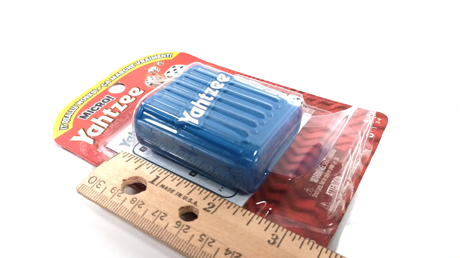 Hasbro Travel Small Micro Yahtzee Complete Dice Game Cup Score Instructions