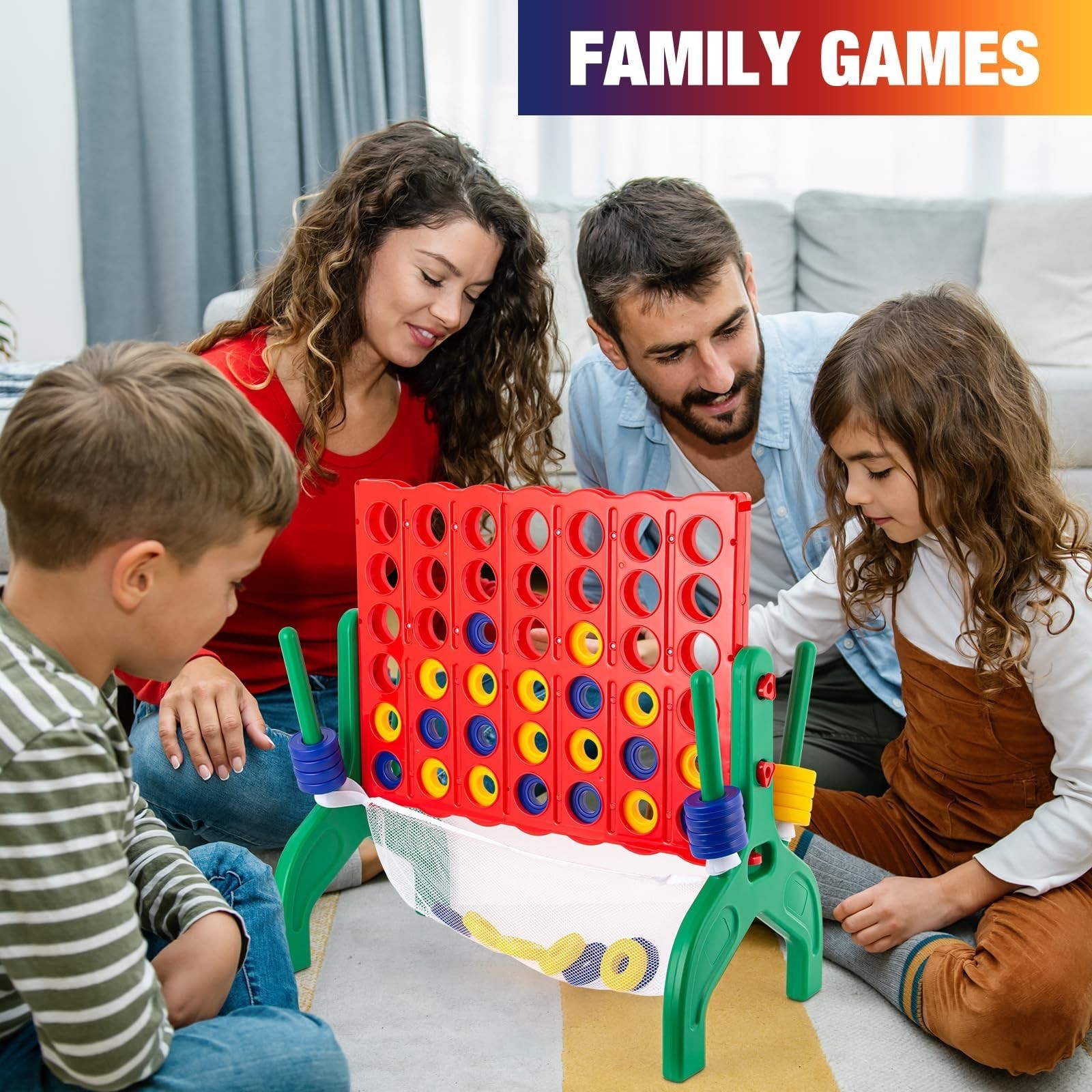 Giant 4 in a Row Game Set – Jumbo Connect Game for Kids & Adults, Indoor/Outdoor
