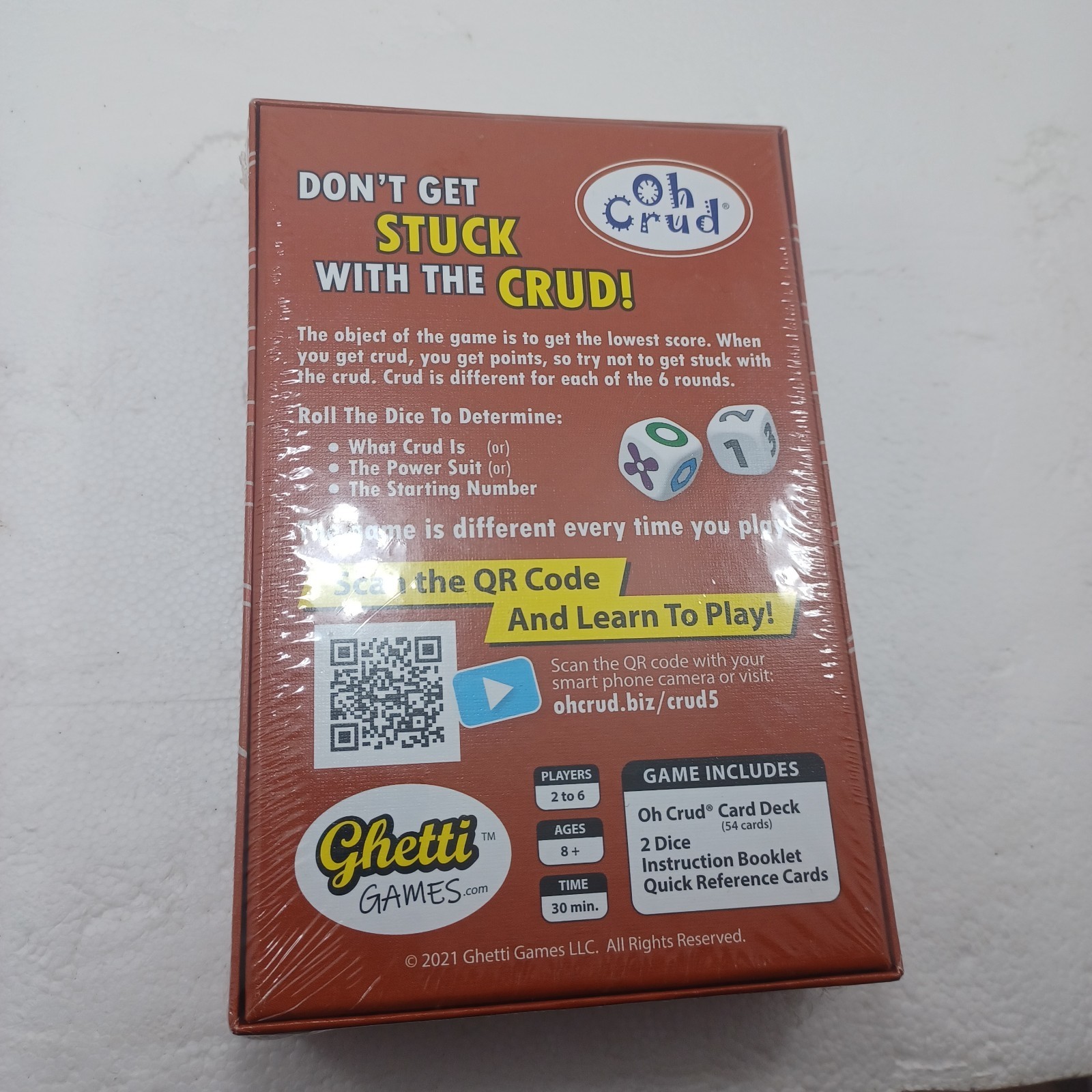 New Oh Crud Card & Dice Game for 2 to 6 Players Strategy Card Game Fun