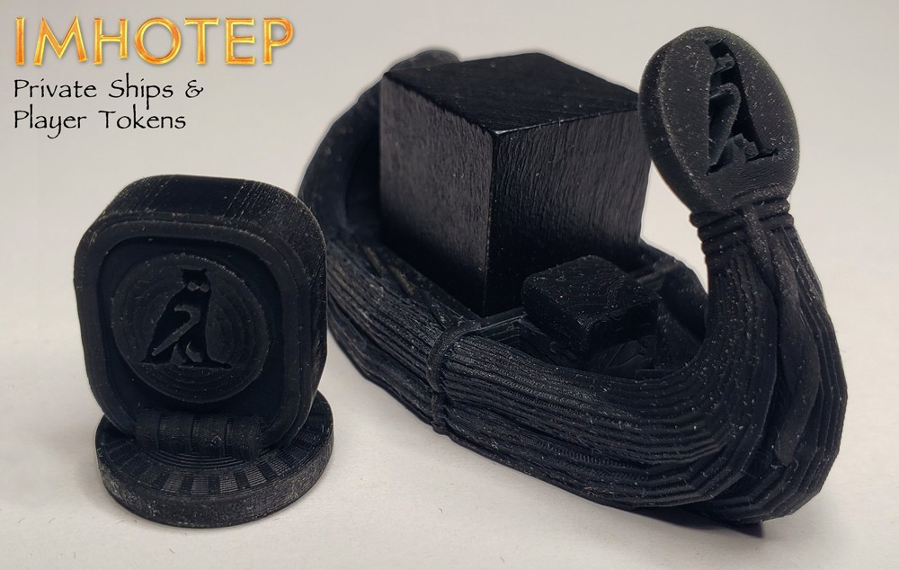Imhotep: Builder of Egypt Player Tokens 6pcs | Multi-colored 3d Printed Pieces