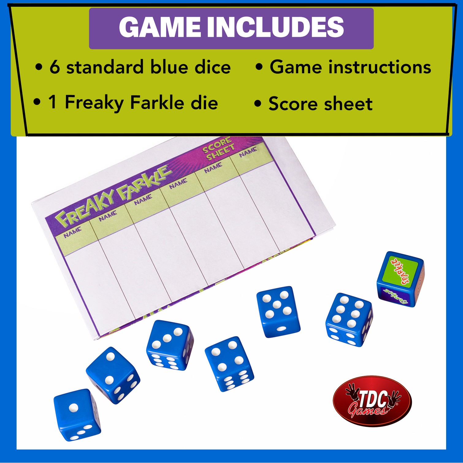 Freaky Farkle Dice Game, Great for Party Favors, Family Games, Stocking