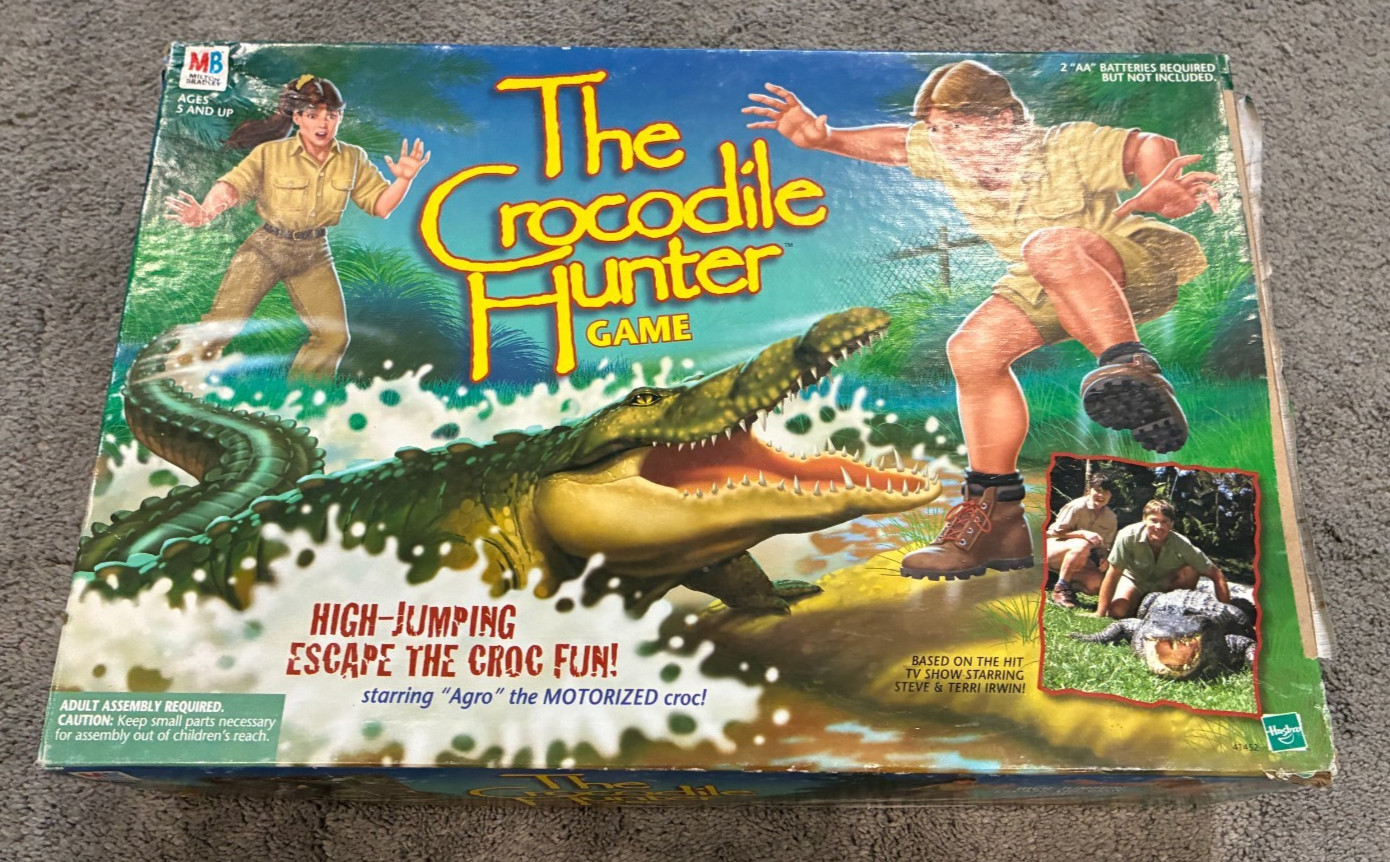 Crocodile Hunter Board Game Steve Irwin 1999 by MB – Working & 100% Complete