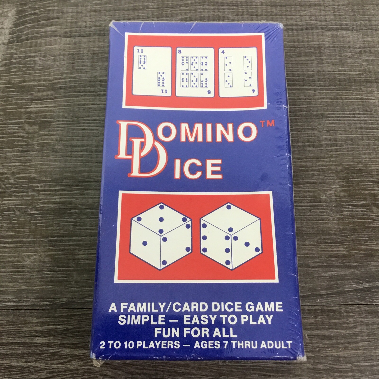 Domino Dice Card Game by Universal Games 54 Cards, 2 Dice, Chips 1981 Sealed