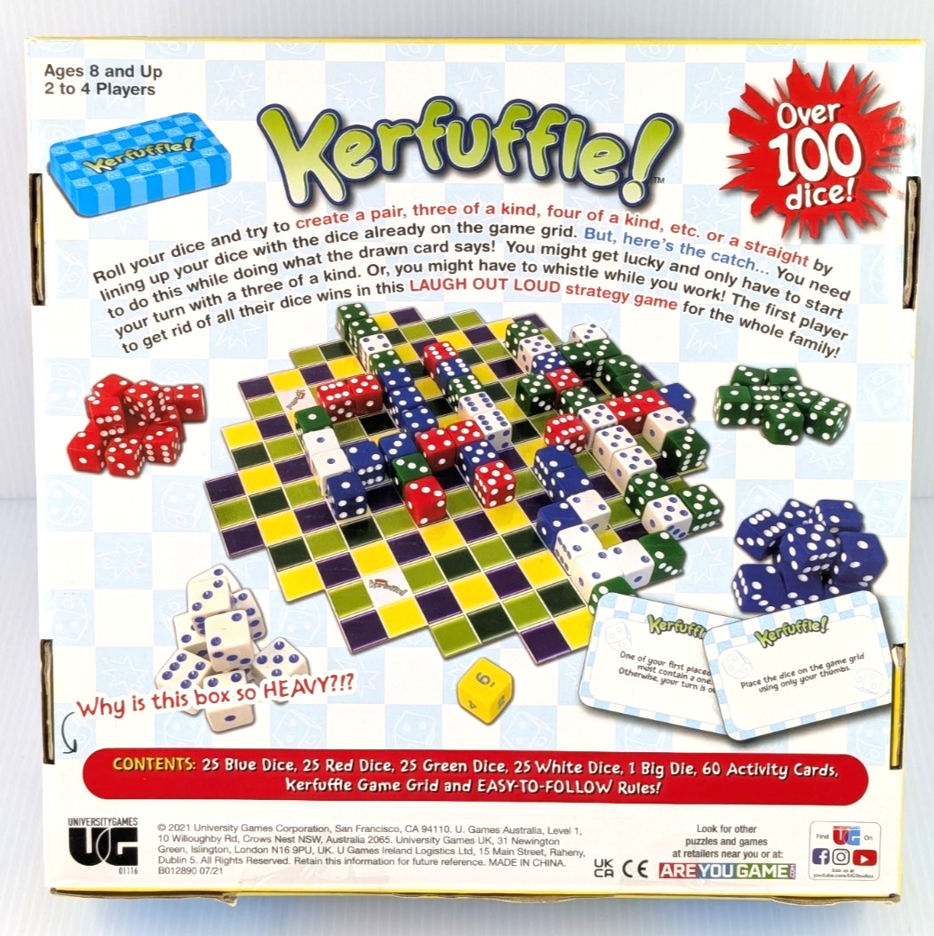 Kerfuffle Family Dice Strategy Board Game, Dice Game NEW SEALED