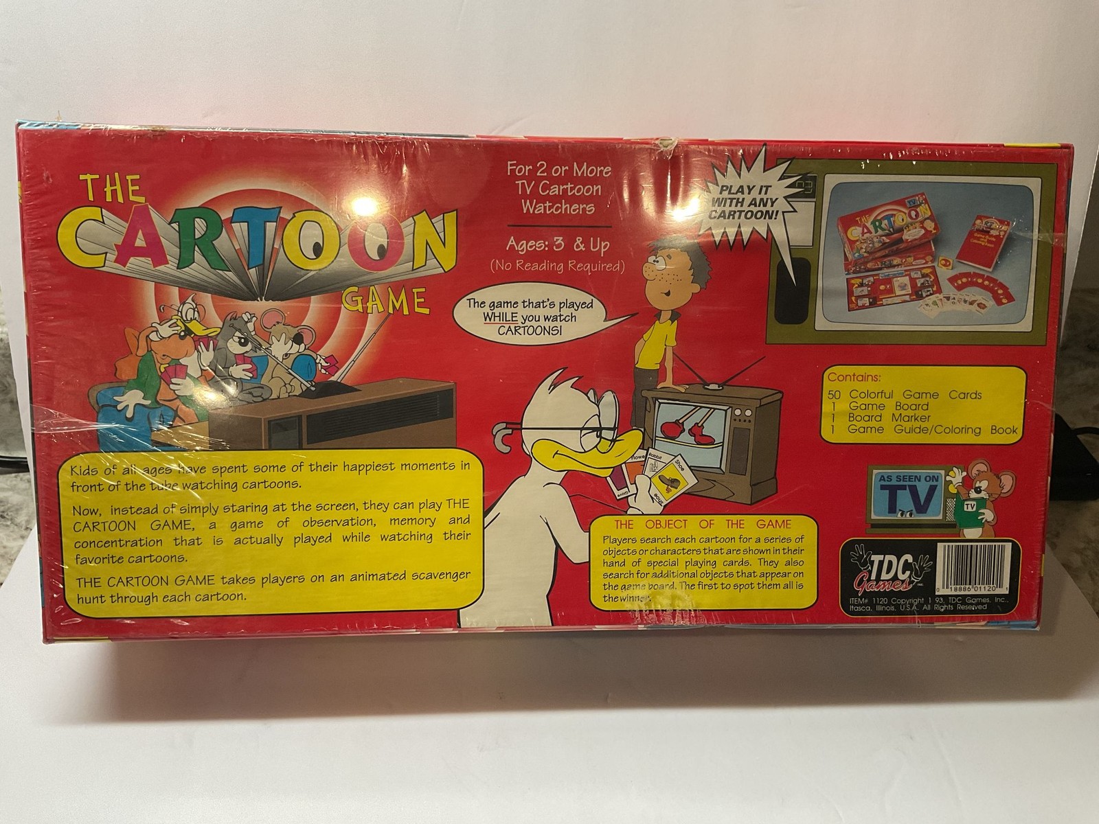 TDC Games The Cartoon Game Board Game As Seen On TV Vintage Sealed Boxed