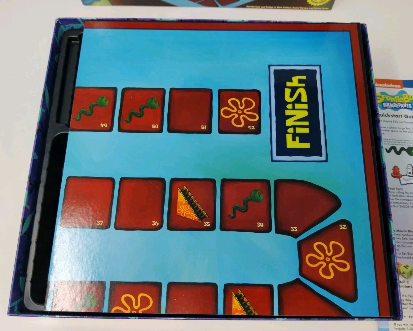 Spongebob Squarepants Eels and Escalators Board Game COMPLETE Golden Games 2023