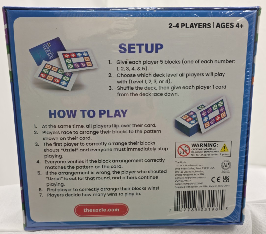 THE UZZLE Game 100 New Challenges 2x Bigger Blocks New Sealed
