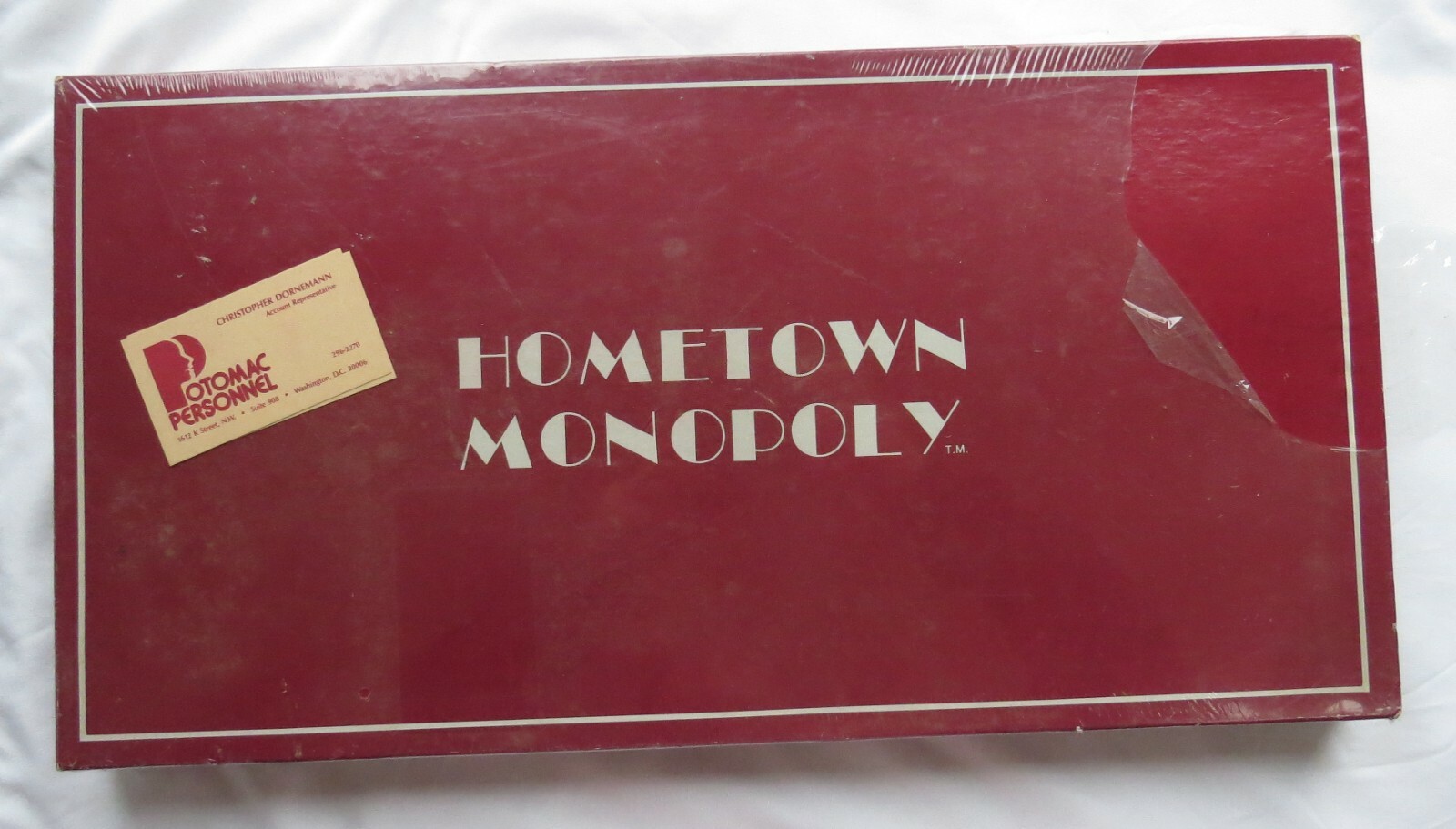 Vtge 1983 HOMETOWN MONOPOLY Washington DC by Dave Colbert Citigames of America