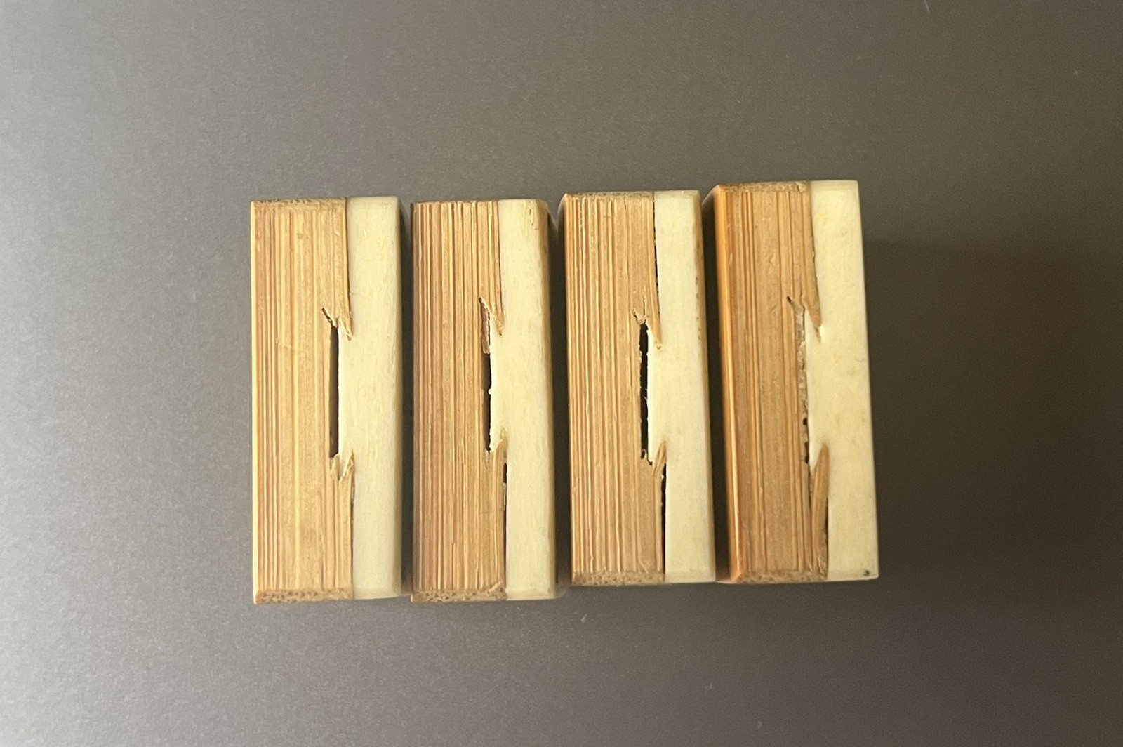 lot 4 Vtg 1920 Mahjong Bone/Bamboo Replacement Tiles 8 BAM tight dovetail