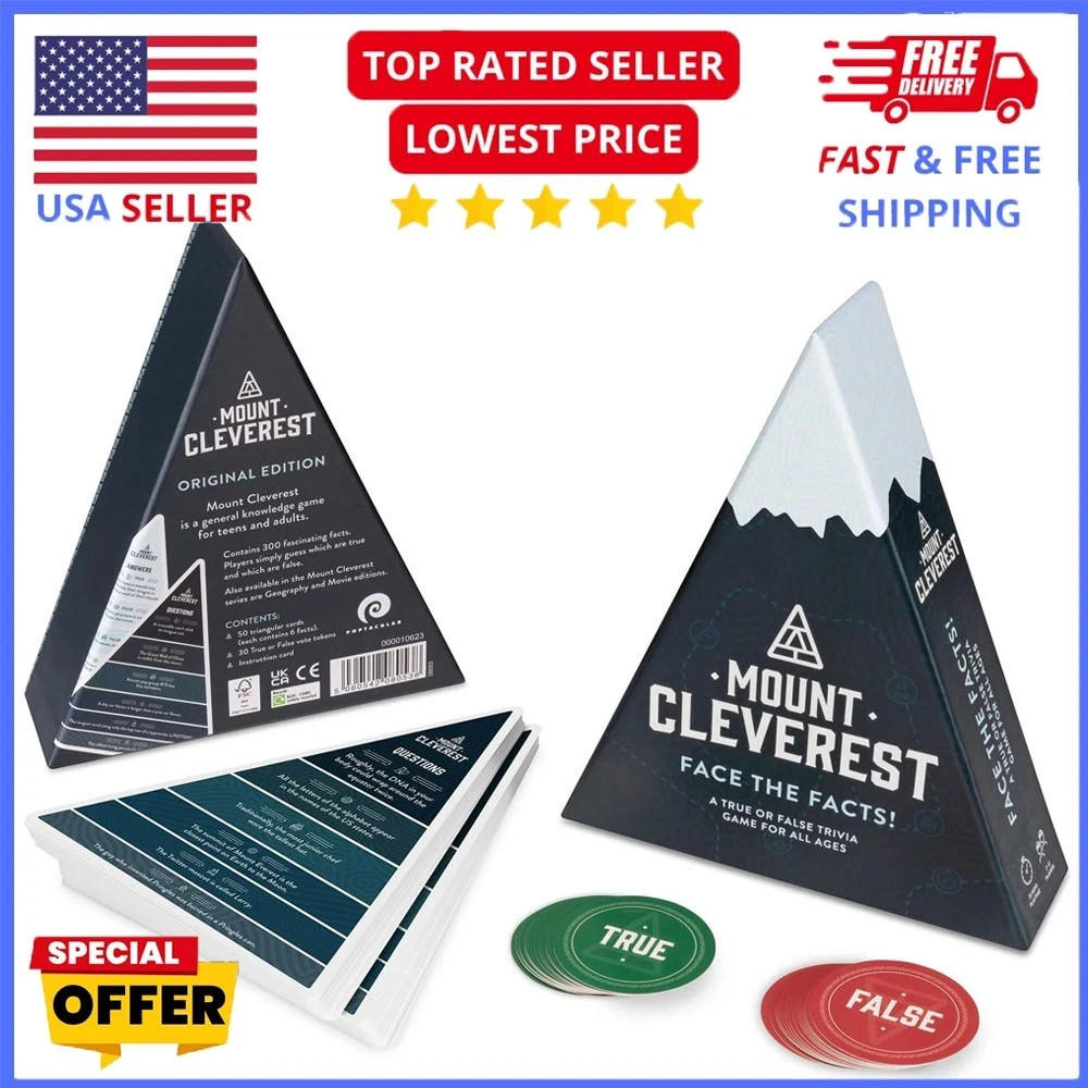 Cleverest Card Game True Or False Trivia Fun Family Game Cards Games US