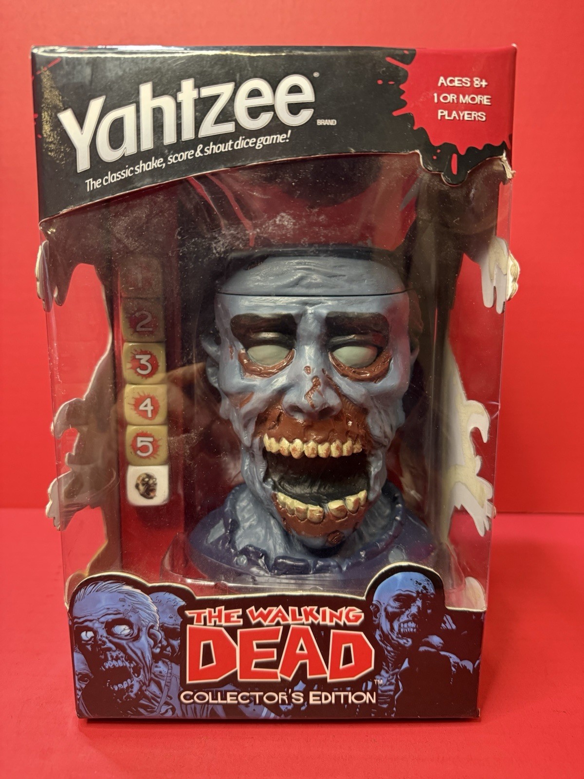 Yahtzee The Walking Dead Collector’s Edition Game Hasbro 2014 New Zombie Head