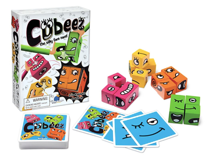 CUBEEZ The Silly Face Race! Game Blue Orange 2 to 4 Players Ages 6+