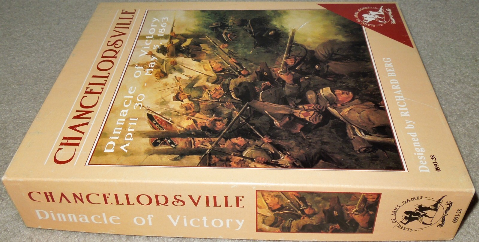1992 Clash of Arms Games Chancellorsville: Pinnacle of Victory, ACW Game Unpunch