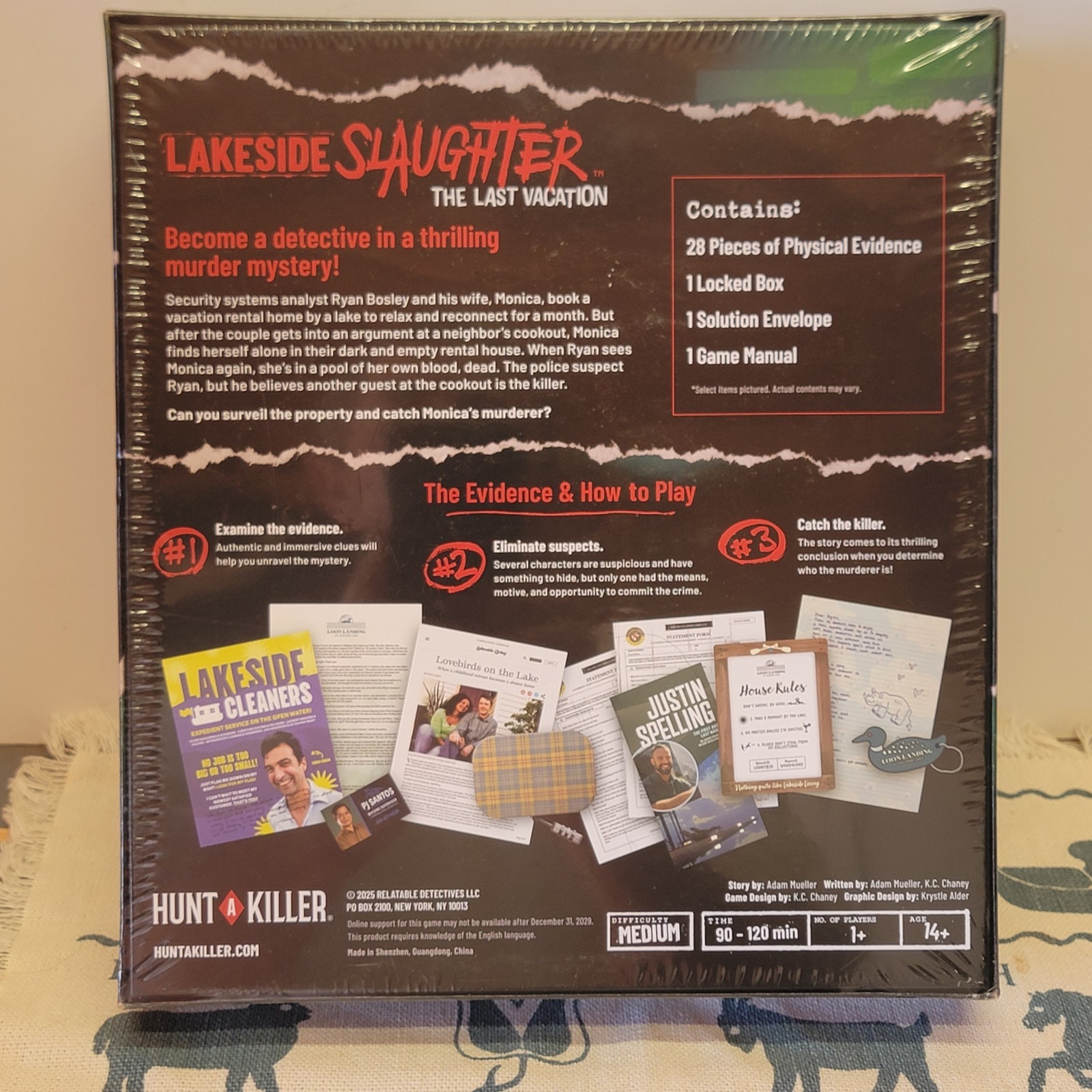 ​Hunt A Killer Lakeside Slaughter The Last Vacation Mystery Board Game New…