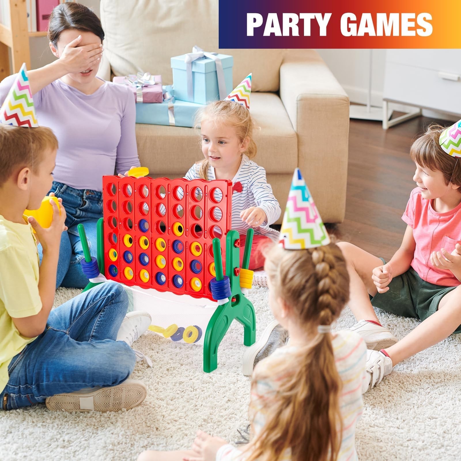 Giant 4 in a Row Game Set – Jumbo Connect Game for Kids & Adults, Indoor/Outdoor