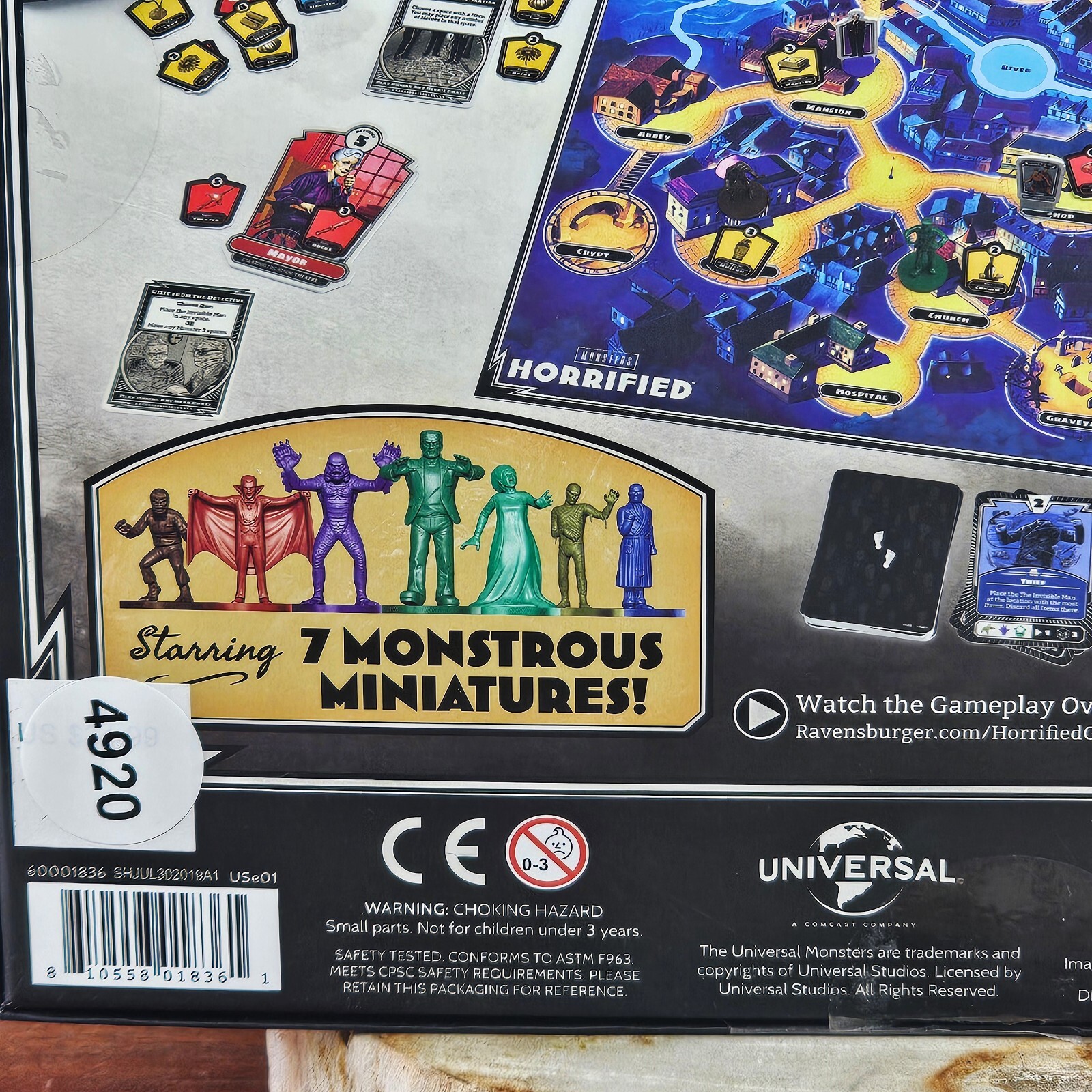 Ravensburger Universal Studio Monster HORRIFIED Board Game Creature Black Lagoon