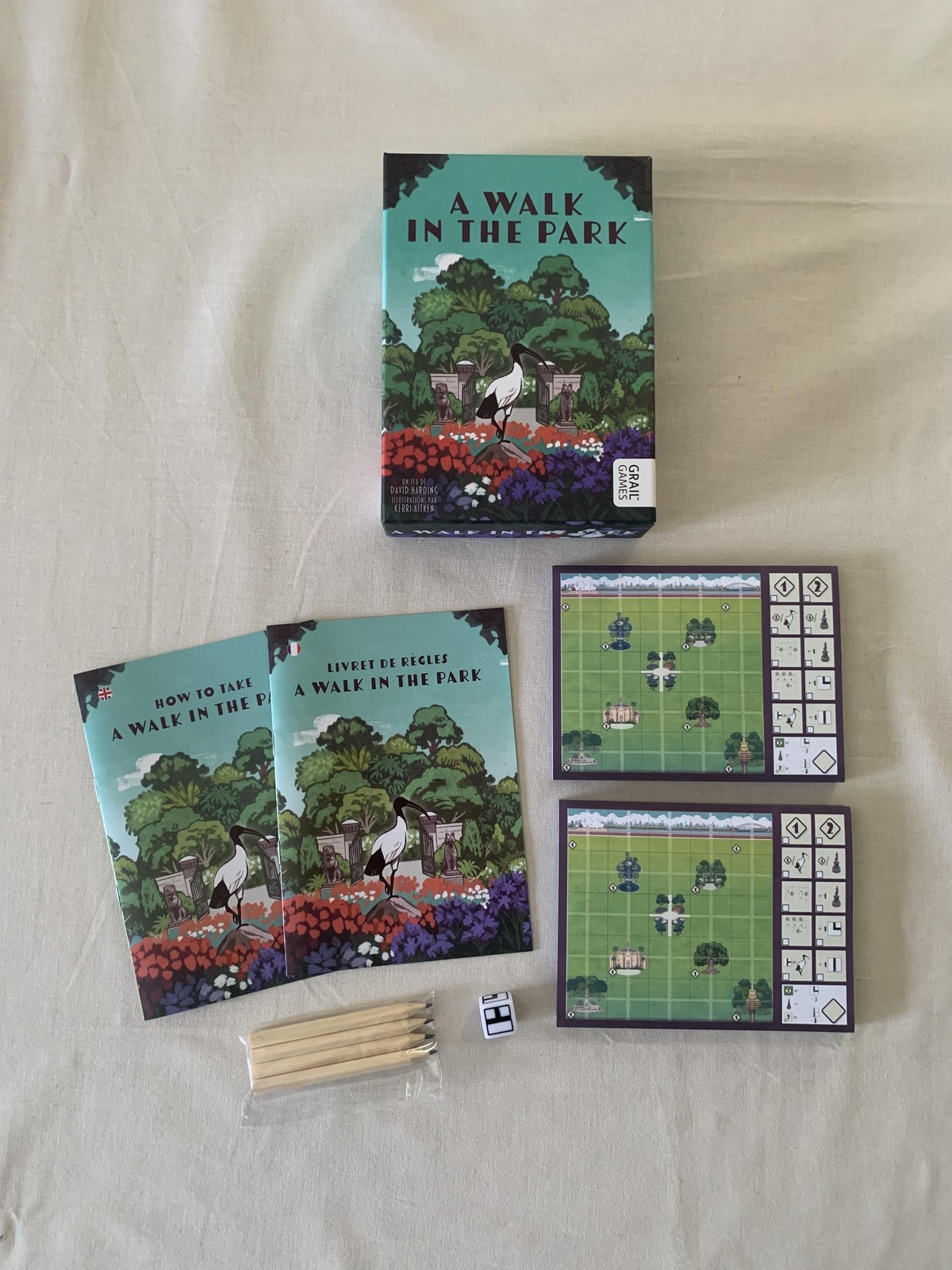 A Walk In The Park Grail Games Board Game 2021 Roll Write 1+ Players Ages 10+
