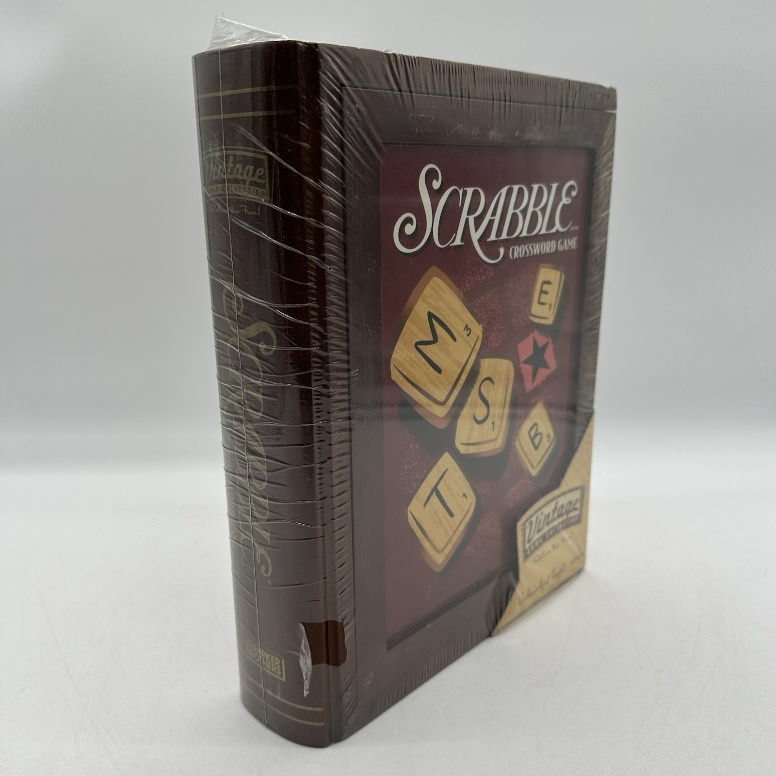 Hasbro Parker Bros 42751 Scrabble Vintage Crossword Board Game in Wooden Case