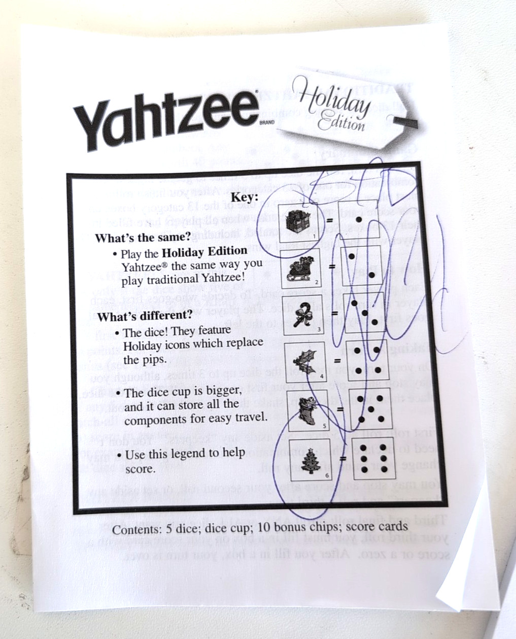 Yahtzee Holiday Edition by USAopoly & Hasbro Christmas Family Dice Game COMPLETE