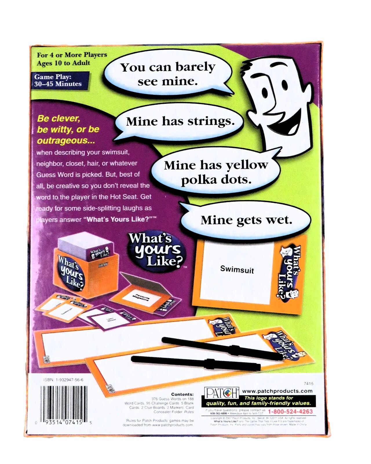 What’s Yours Like? Party Game 2007 by Patch Products New
