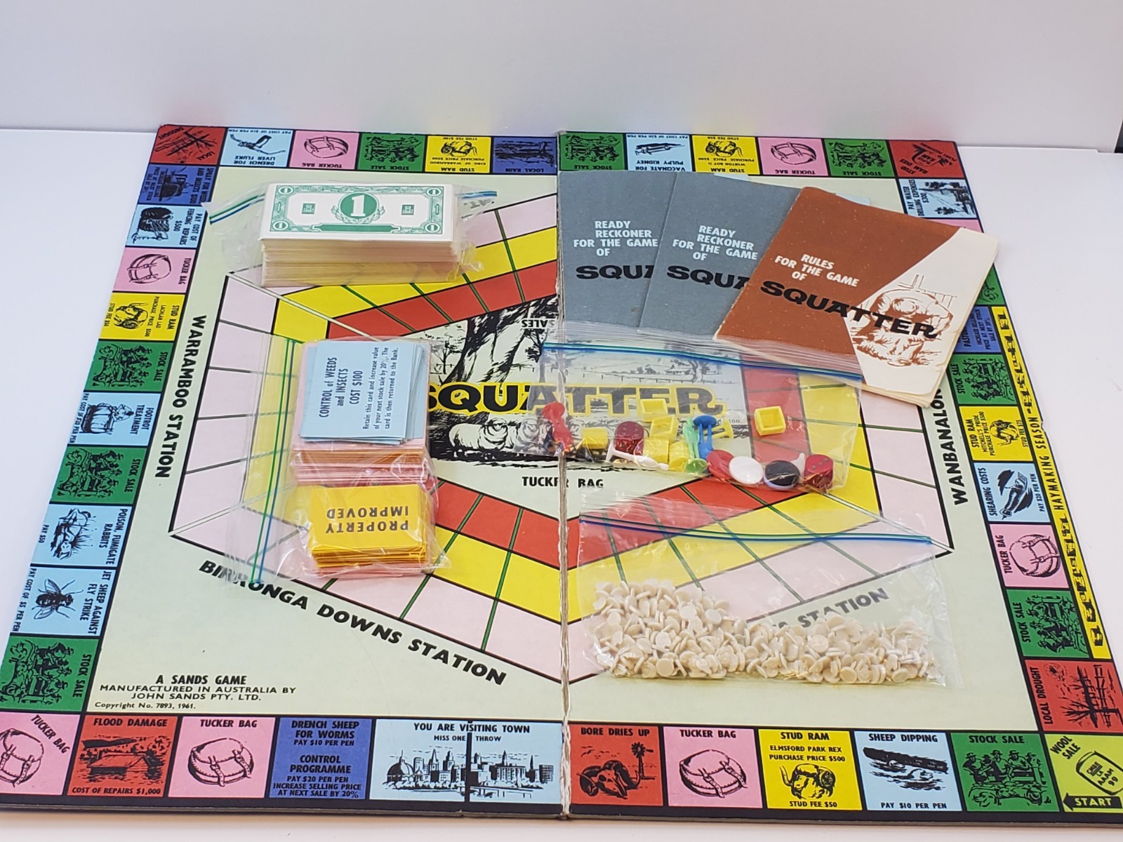 Squatter The Australian Wool Game Vintage Boardgame Sheep Farming