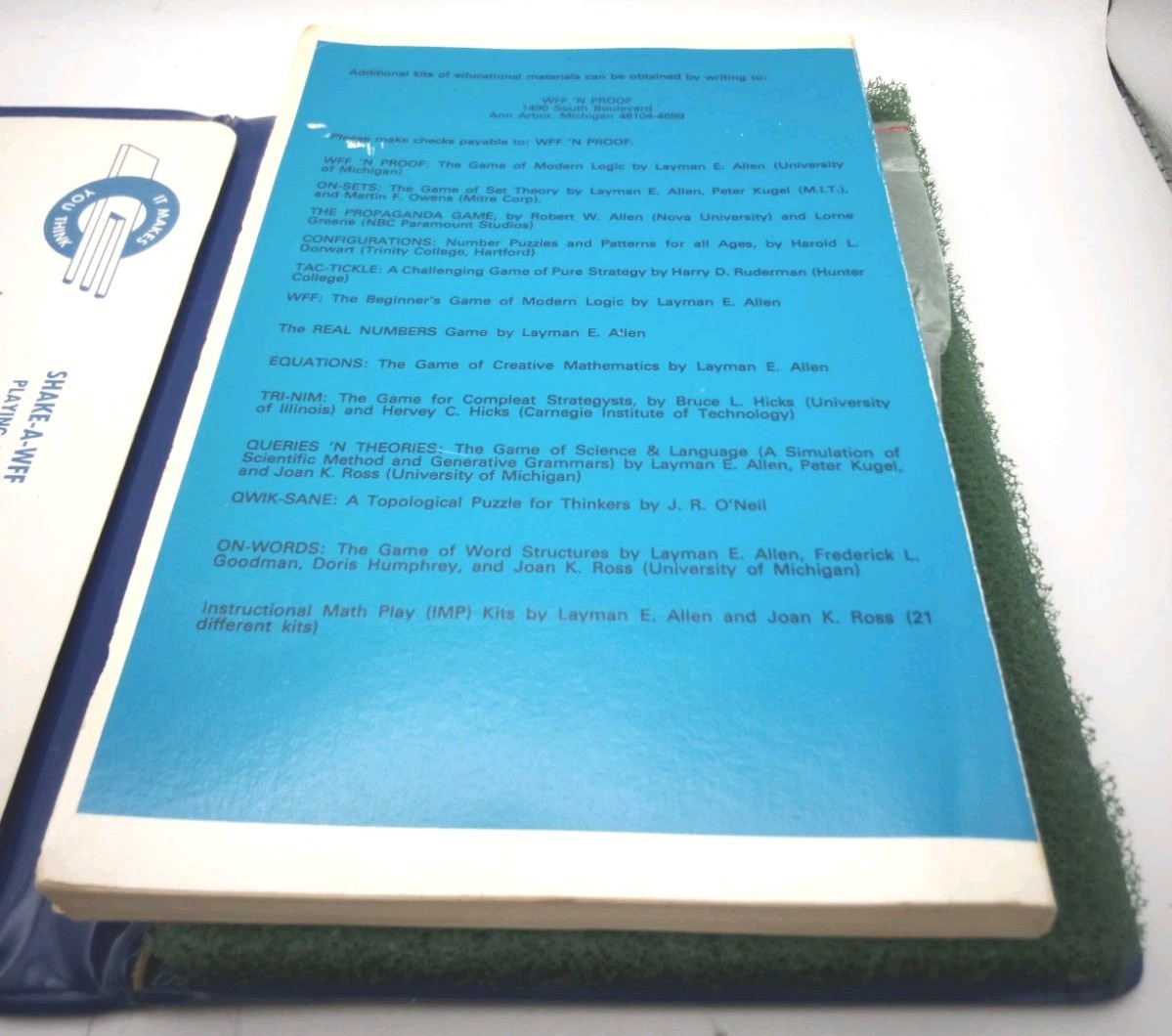 Vintage 1988 Wff ‘N Proof Game of Modern Logic Thinking Game Complete Vinyl Case