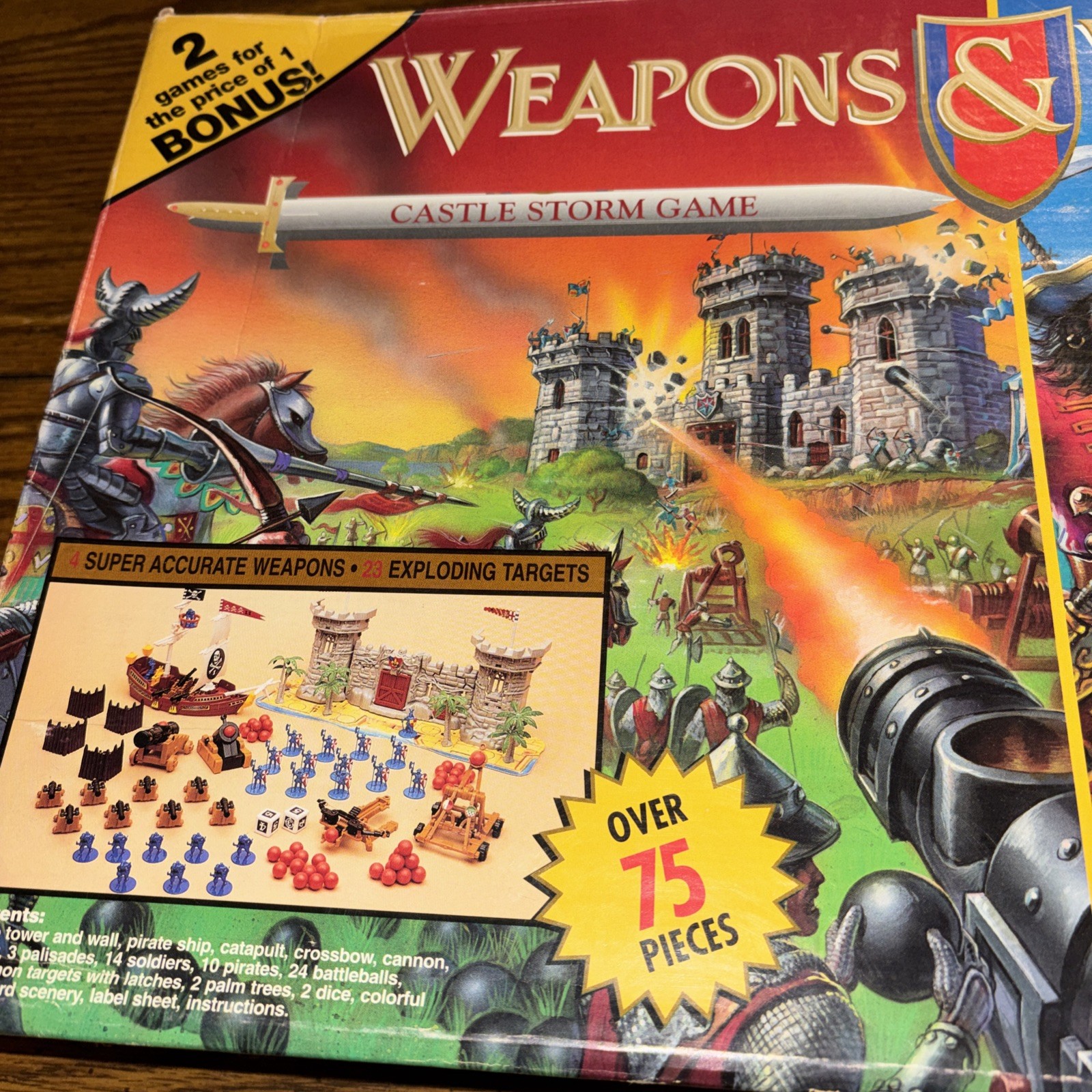 Weapons And Warriors Board Game 2 In 1 Castle Storm And Pirate Clash Complete