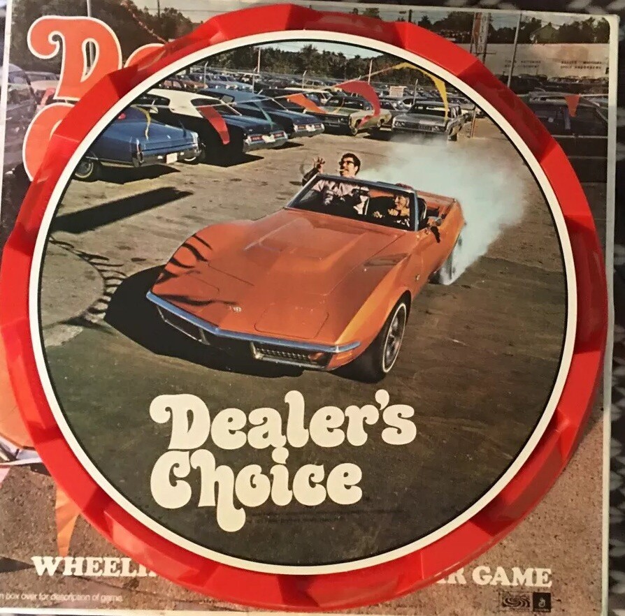 1972 Vintage Dealer’s Choice Game Parker Brothers Used Car Game No Instructions