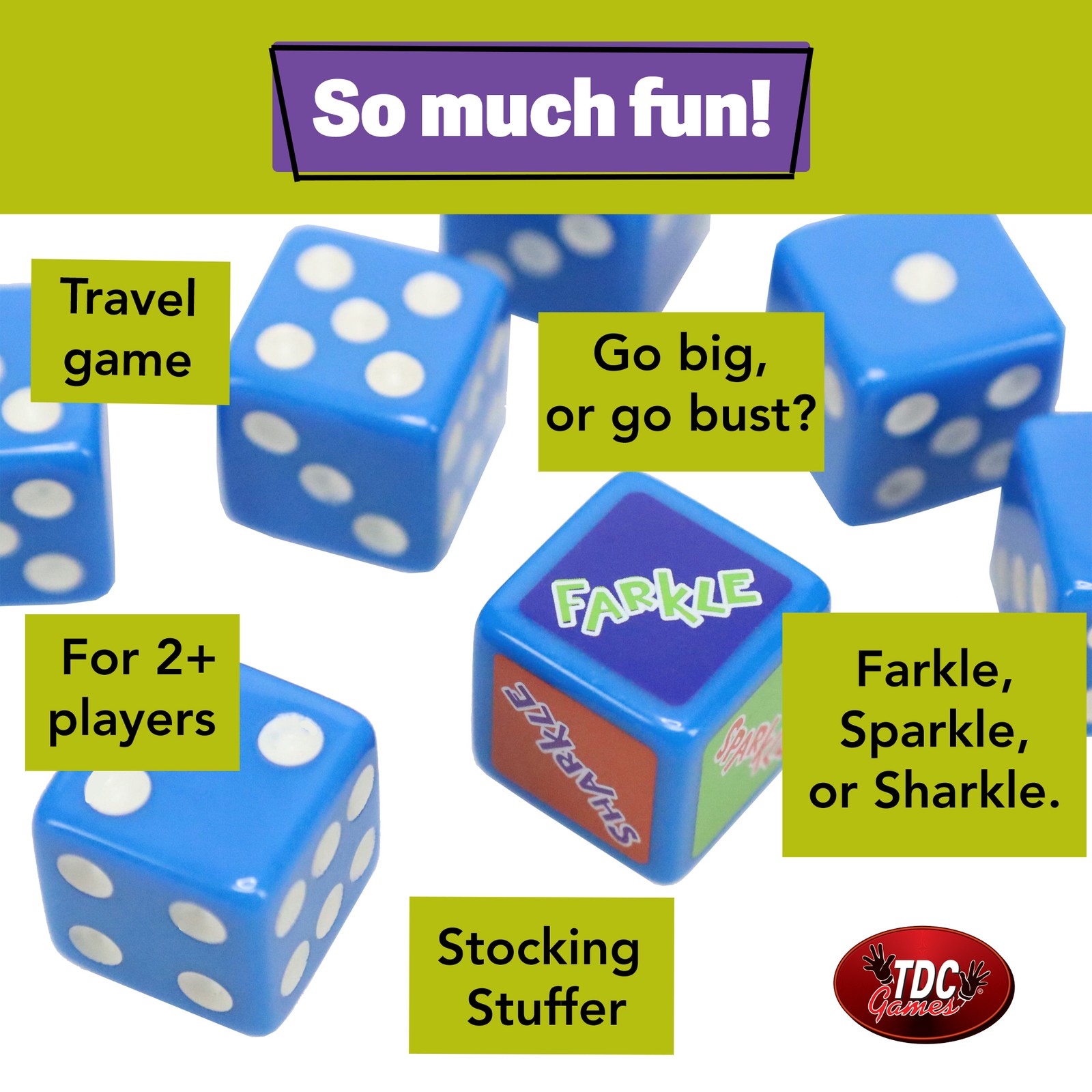 Freaky Farkle Dice Game, Great for Party Favors, Family Games, Stocking