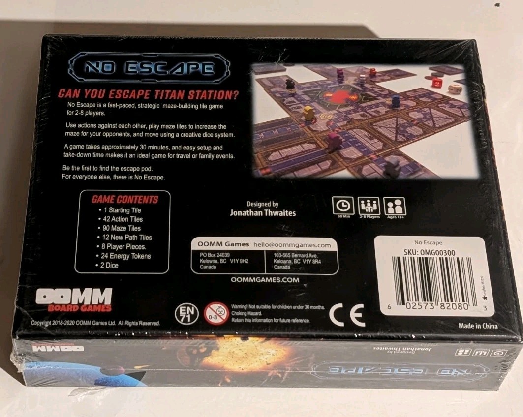 No Escape From Titan Station Strategy Maze OOMM Board Games Brand New Sealed