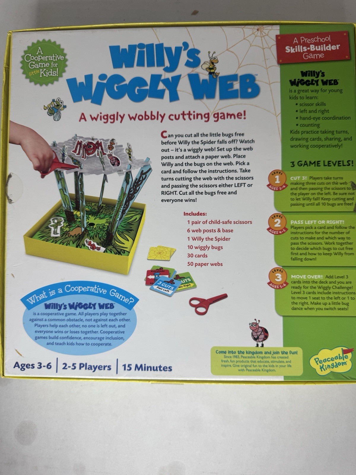 Willys Wiggly Web Kids Pre School Builder Scissors Cutting Game Ages 3-6