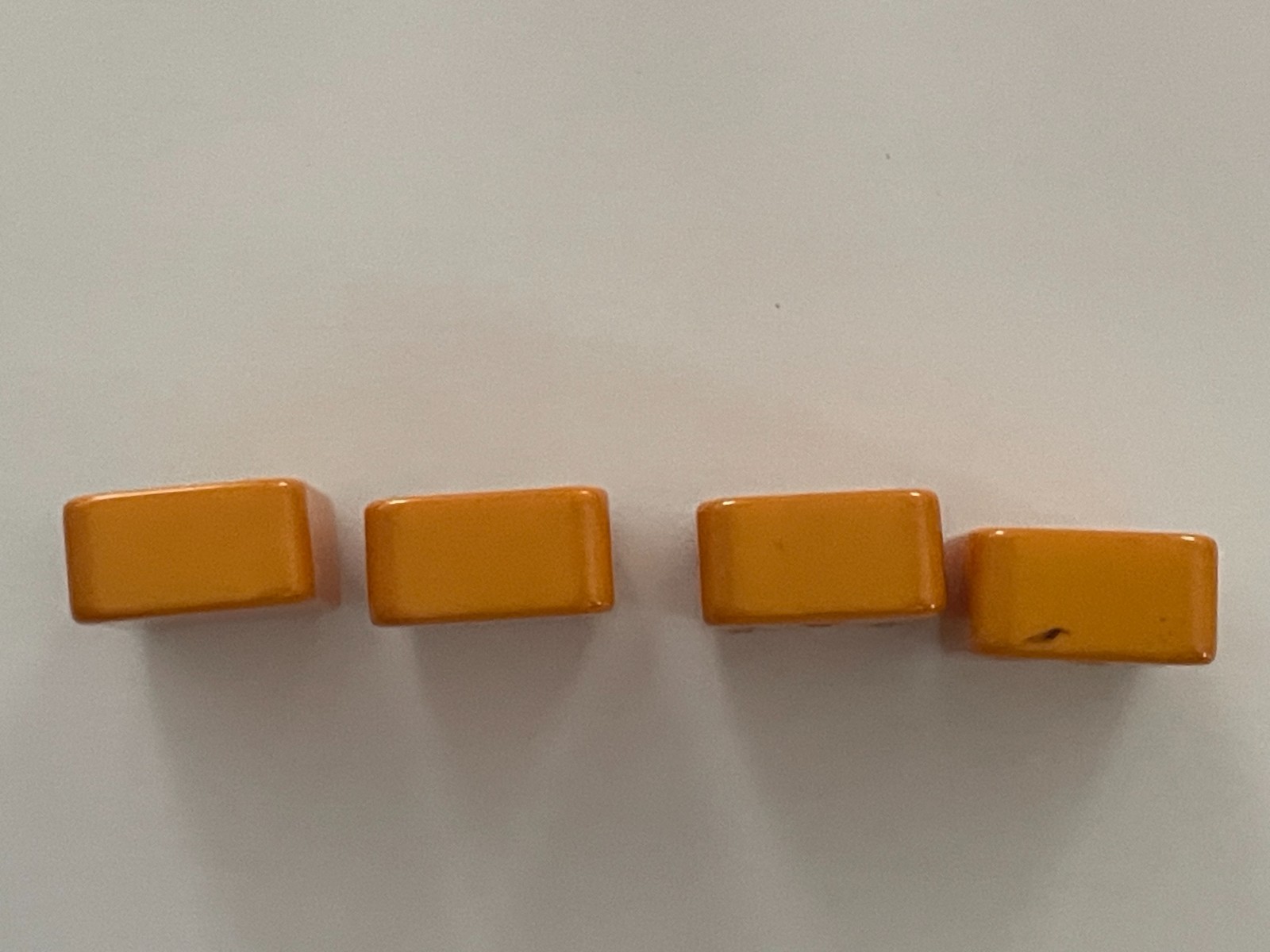 Vintage Mah Jong Butterscotch Bakelite Tiles Lot of 4 ( 3 of Bams Tile)