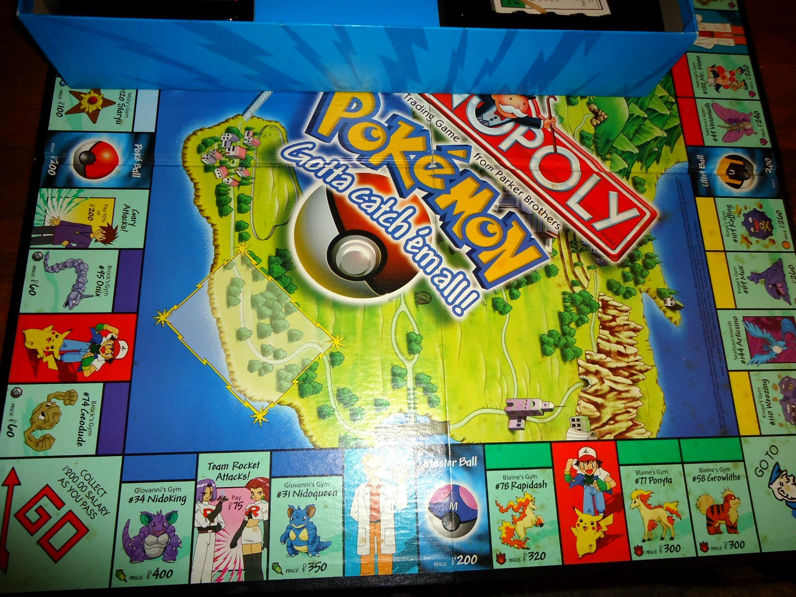 Monopoly Pokémon Collector’s Edition Board Game 100% COMPLETE-6 POKEMON MOVERS!