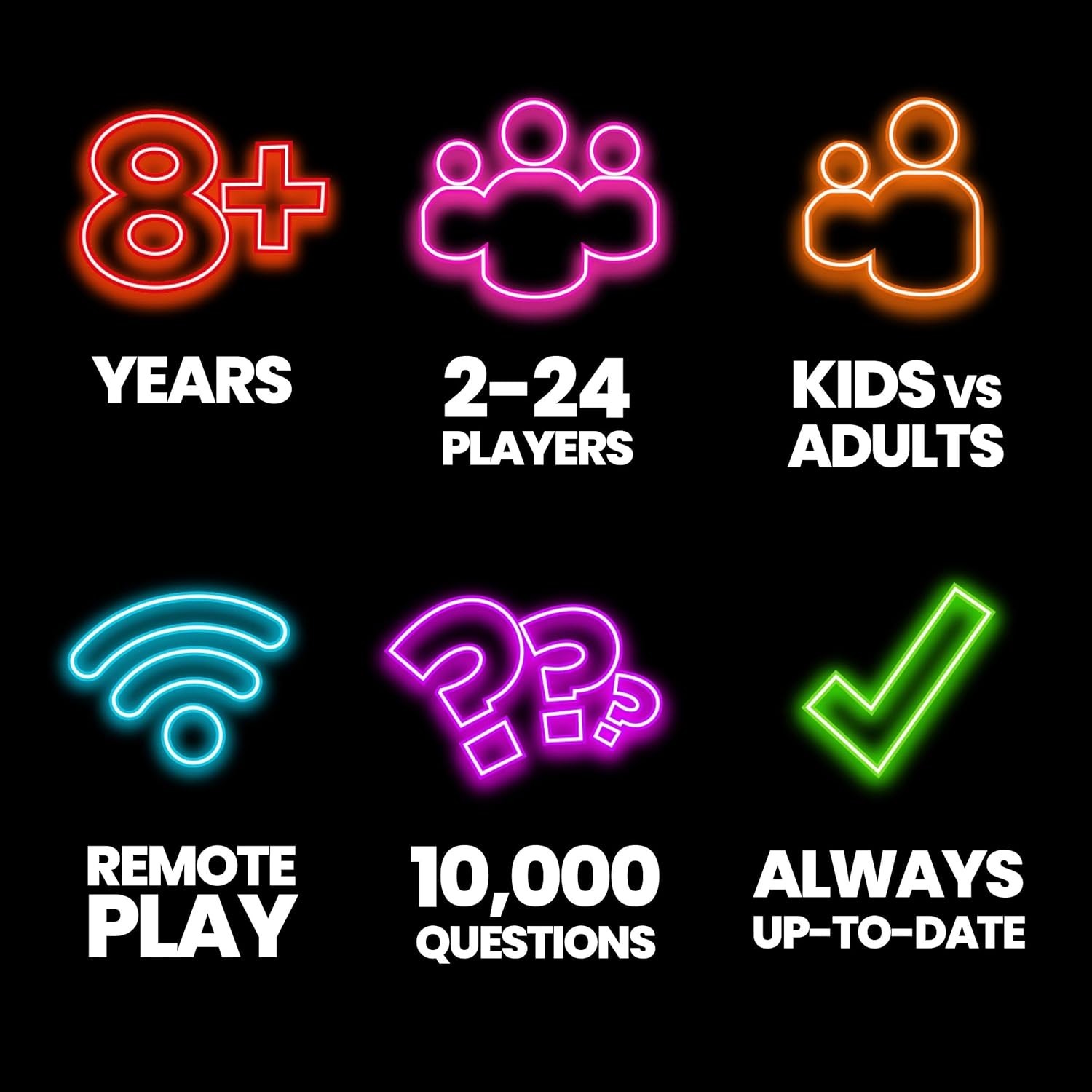 Engaging 2026 Edition TV Quiz Board Game | For 2-24 Players | 60 Minutes of Fun!