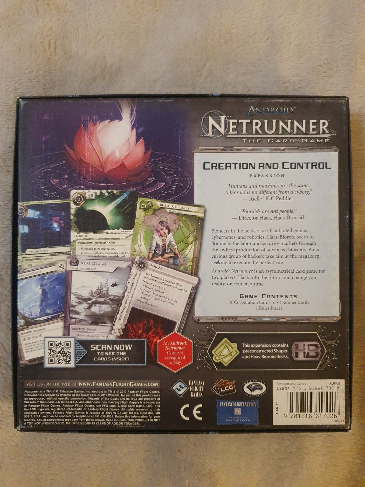 Android Netrunner Card Game LCG Creation and Control Expansion by Fantasy Flight