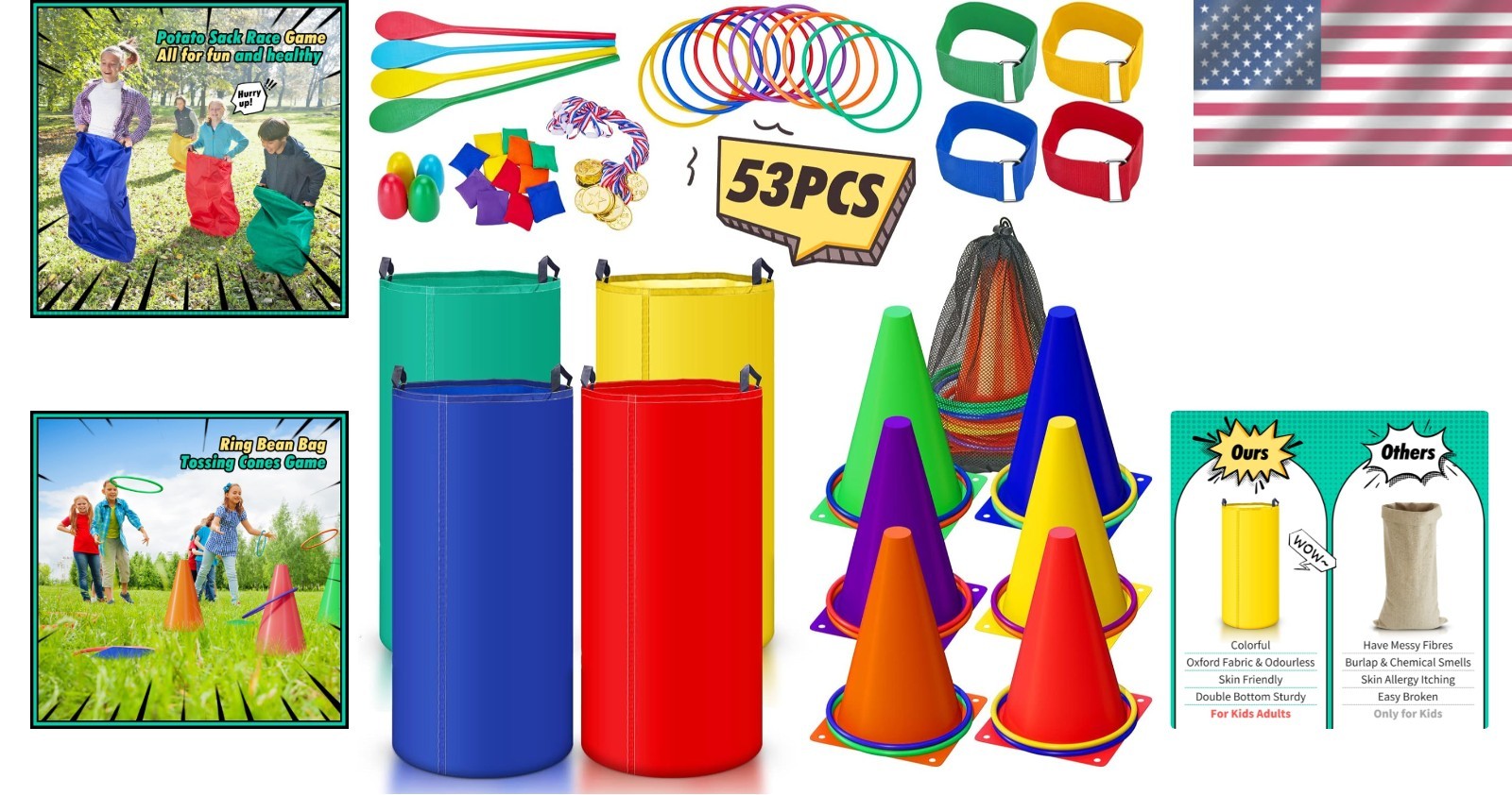 53-Piece Outdoor Carnival Game Set