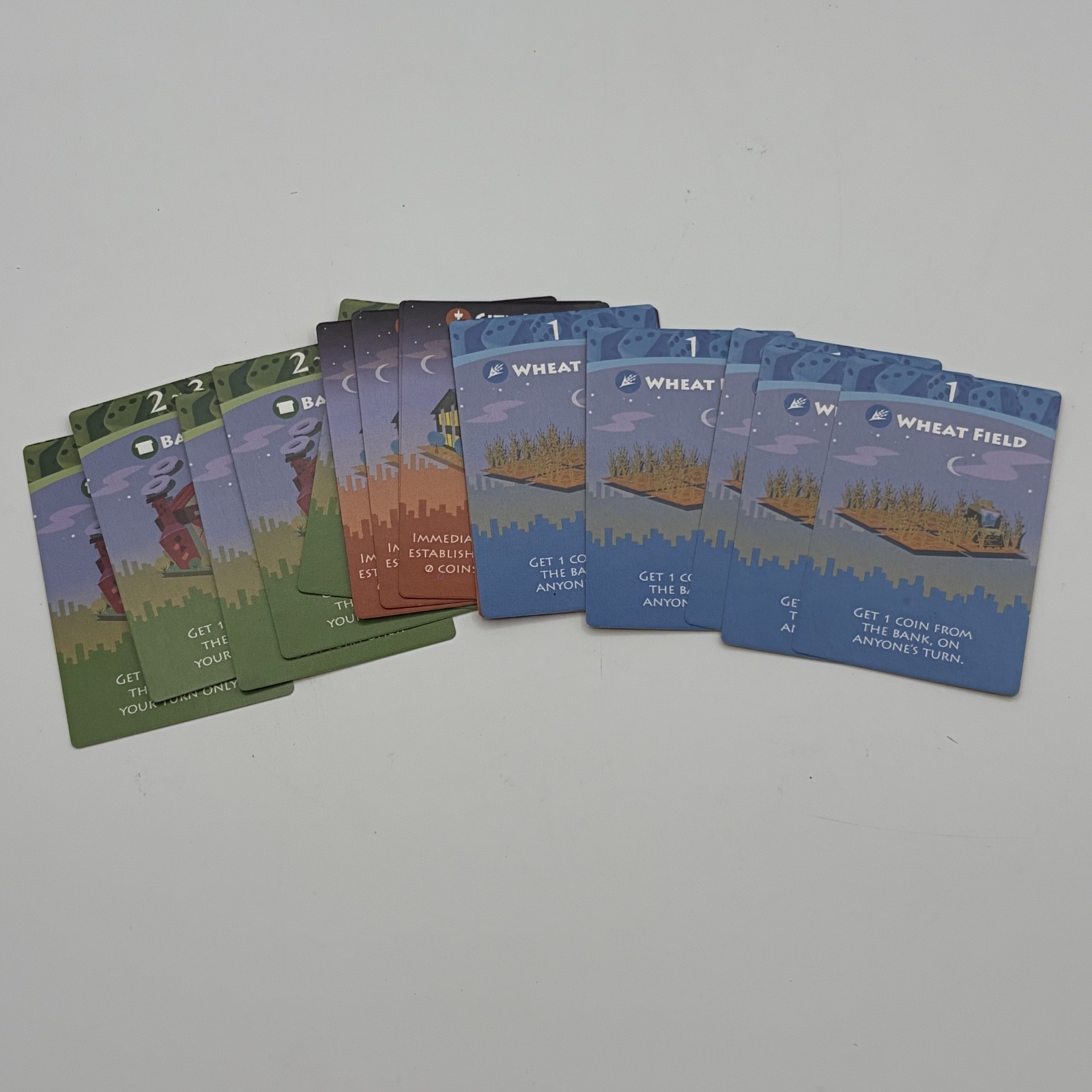Machi Koro Bright Lights Big City IDW Games Replacement Parts 15 Starter Cards