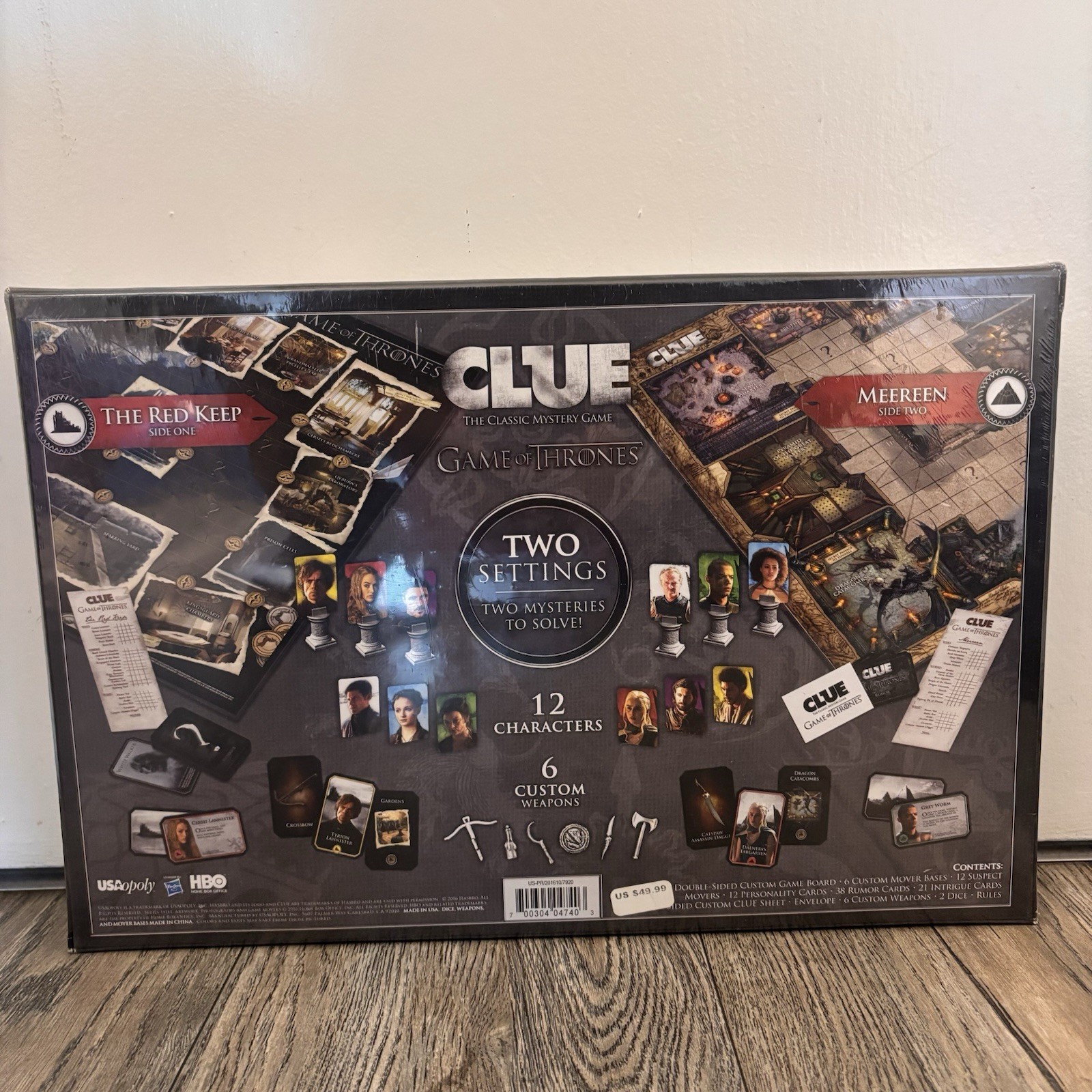 Clue Mystery Game: Game of Thrones Edition (2016) USAopoly 2 Settings Brand New