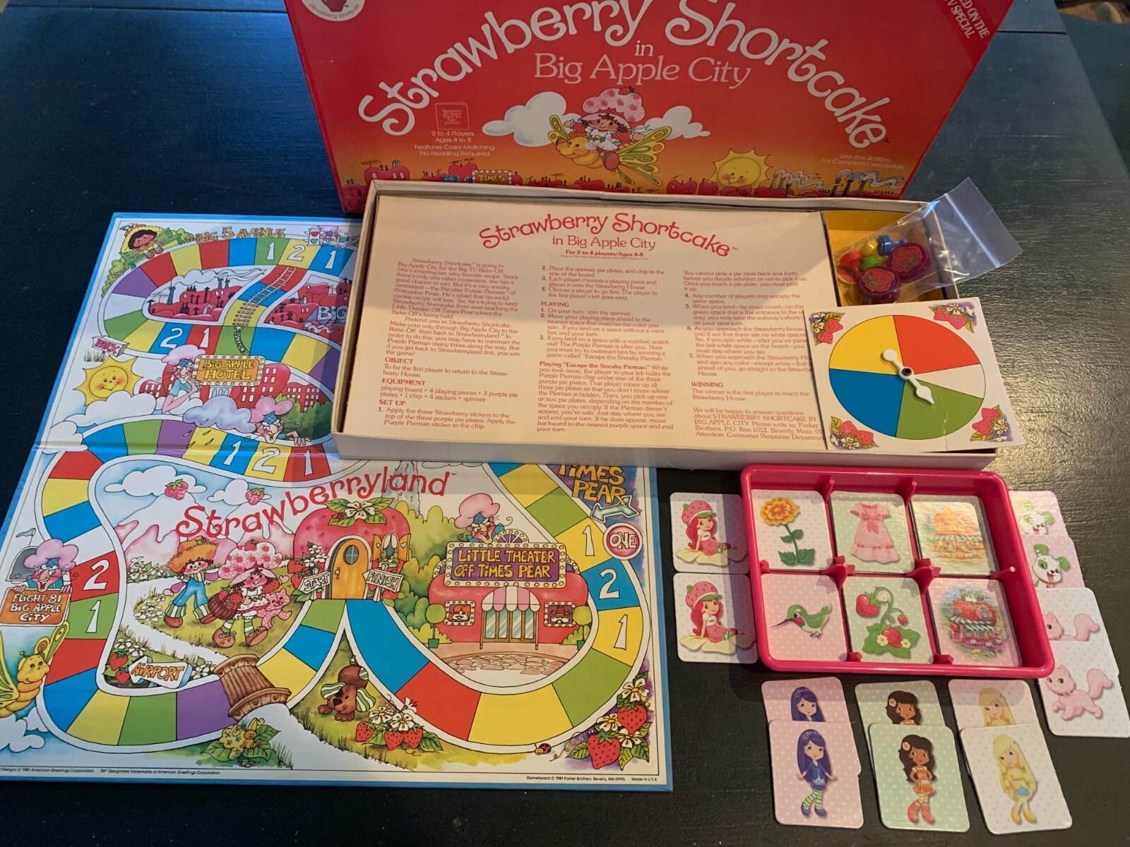 1981 Strawberry Shortcake In Big Apple City Game COMPLETE+Match Game+Meet SS DVD