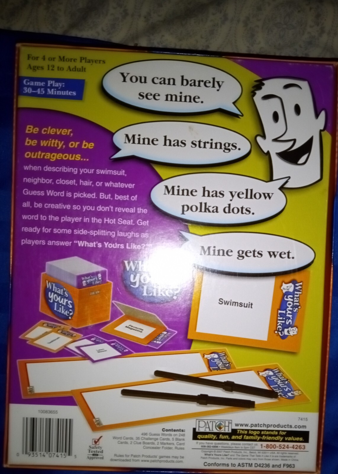 What’s Yours Like? The Game That Tells It Like It Is; Party Game