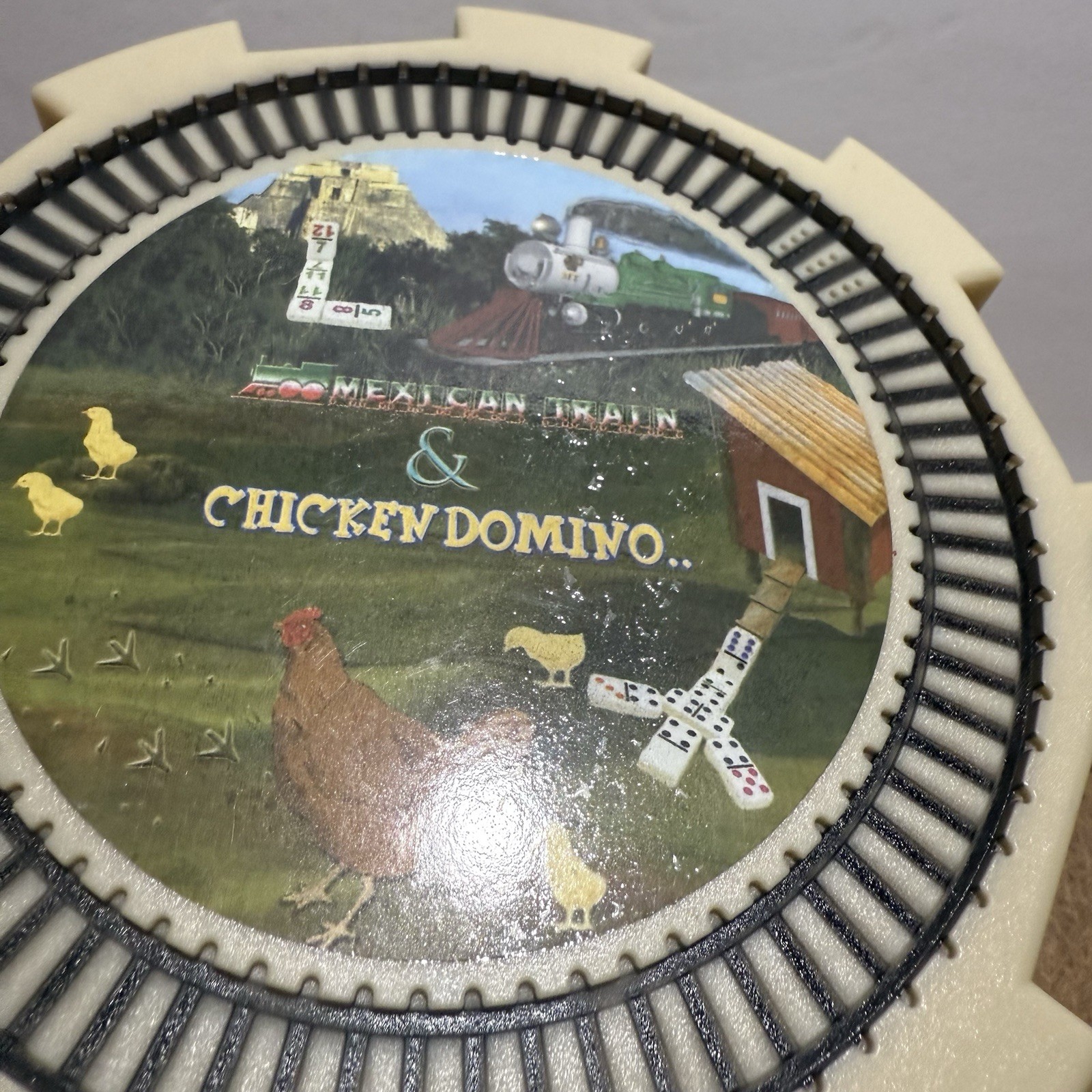 Mexican Train & Chicken Domino Starter Hub w/ Sounds No Pieces Only Hub