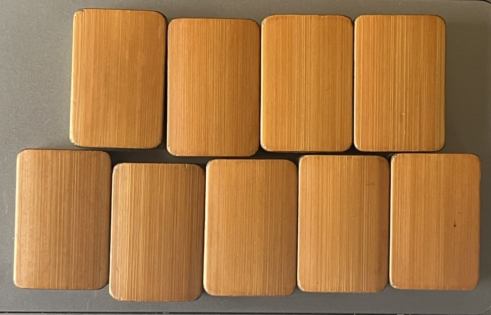 lot 9 Vtg 1920s Mahjong Large Bone/Bamboo Replacement Tiles 1-9 CRAK- thick bone