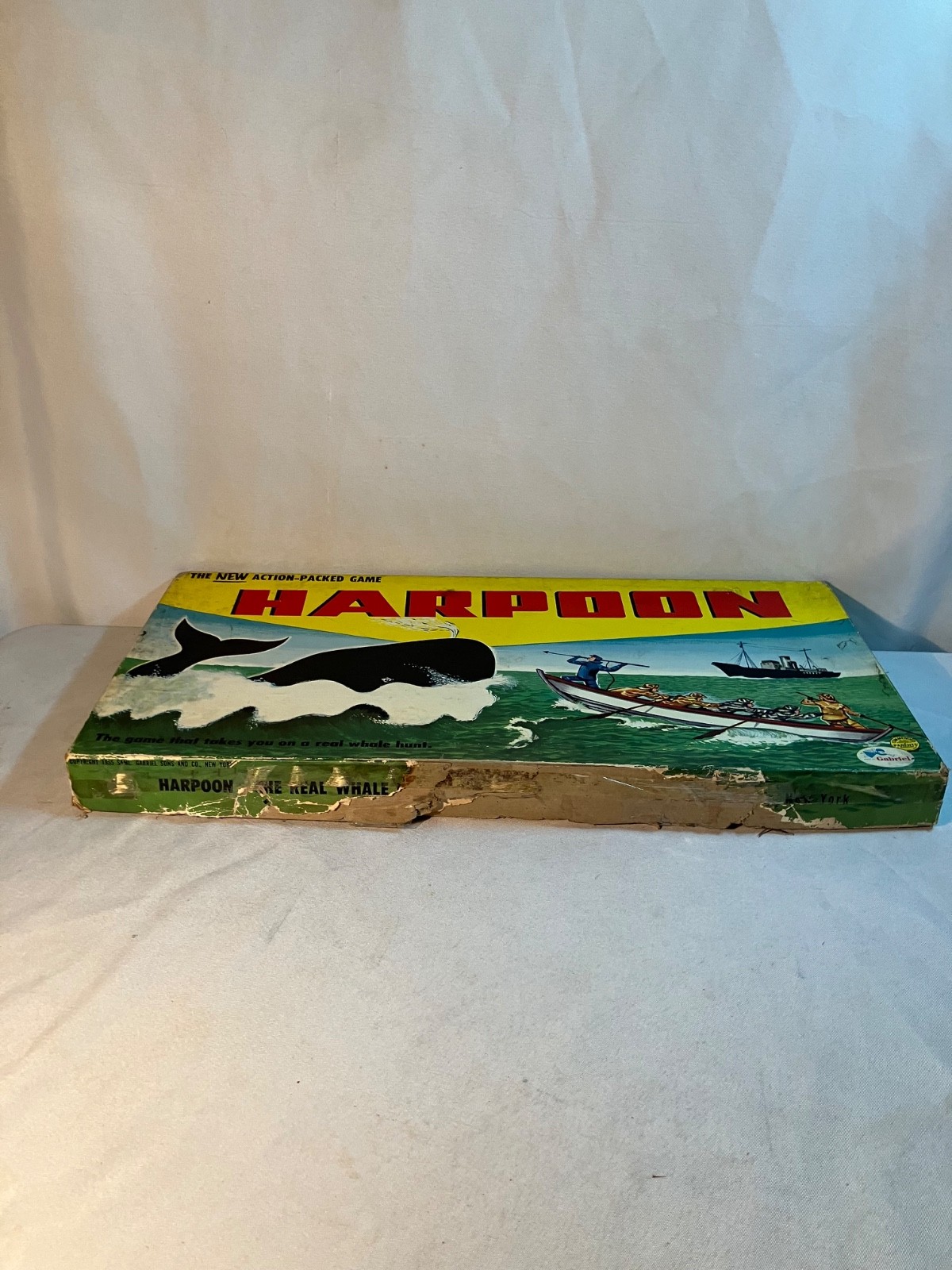 Vintage 1955 Gabriel Harpoon Board Game Complete Rare