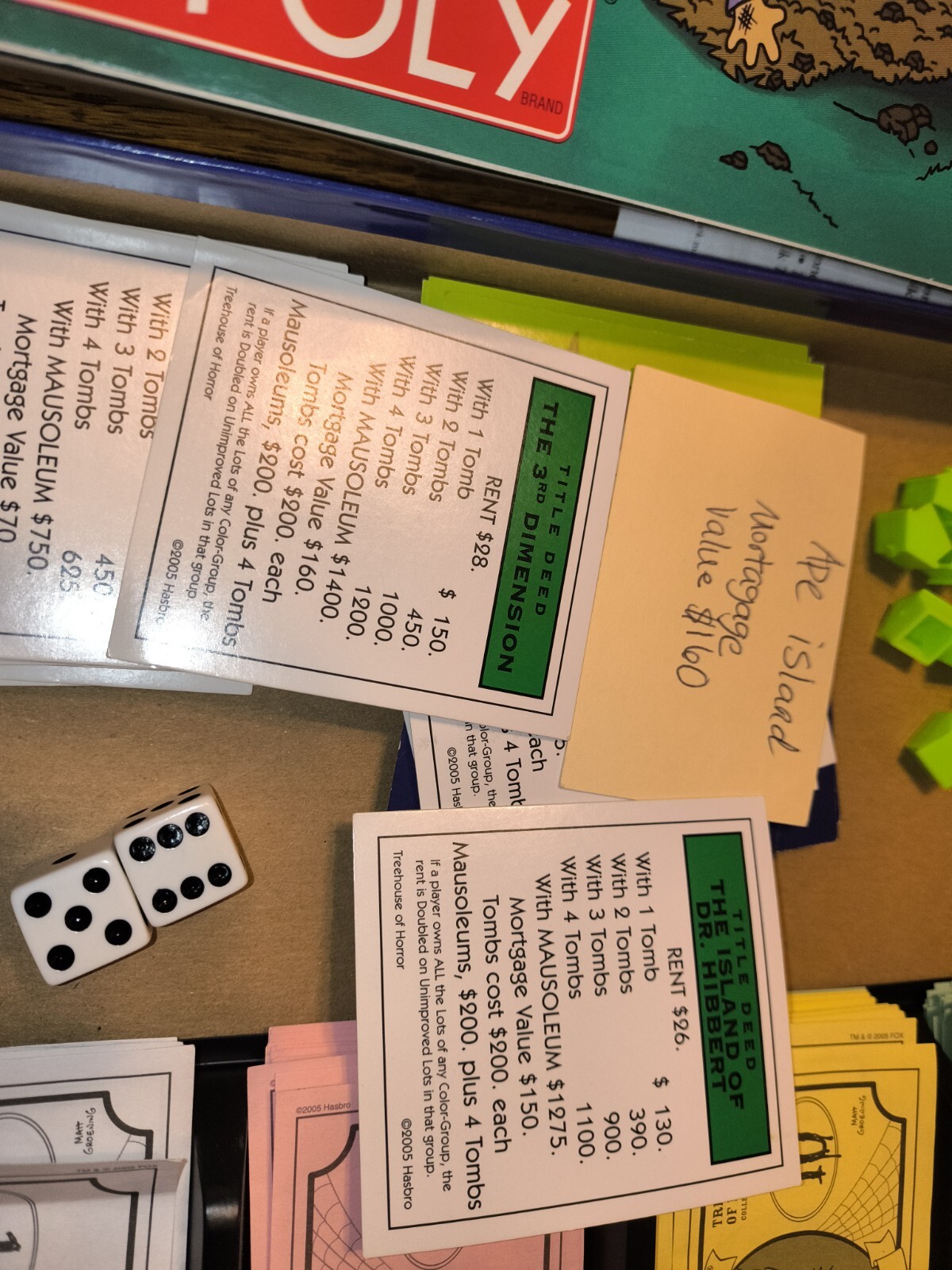 Hasbro Monopoly Simpsons Tree House of Horrors Collectors Edition – Incomplete